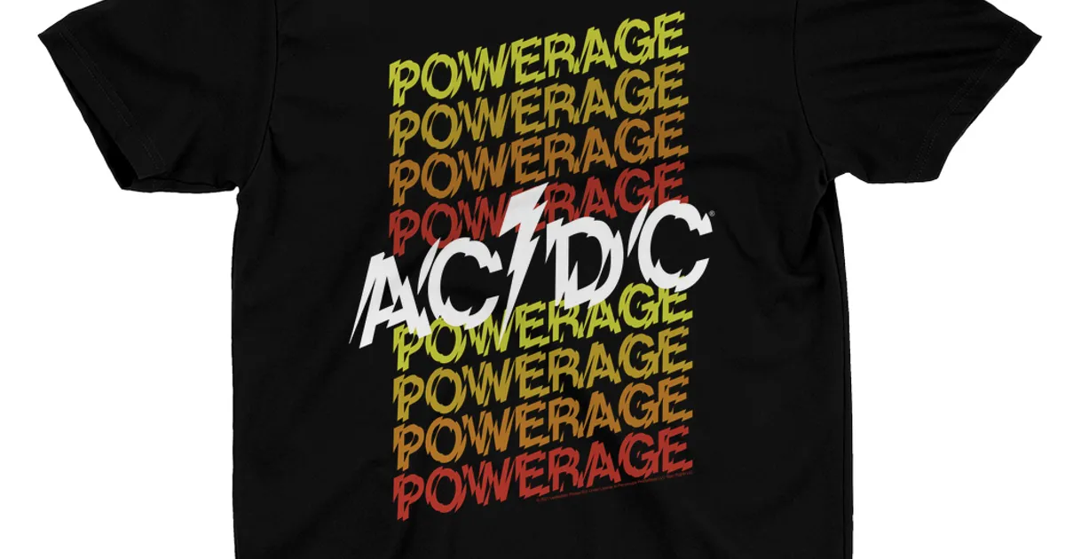 AC/DC T-Shirt | Ombre Powerage, Powerage, Powerage Logo Shirt
