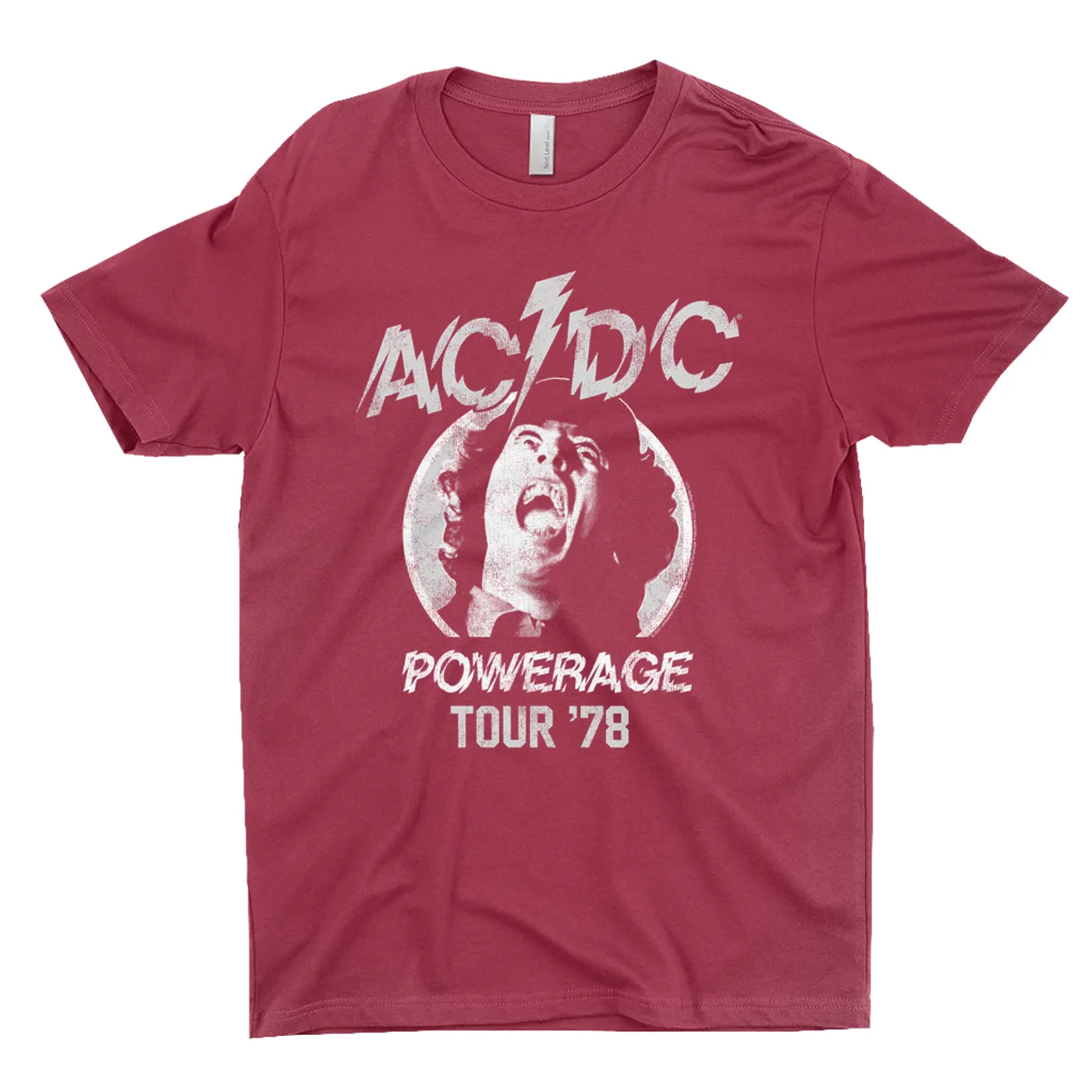 AC/DC T-Shirt | 1978 Powerage Tour Image Distressed ACDC Shirt (Merchbar Exclusive)