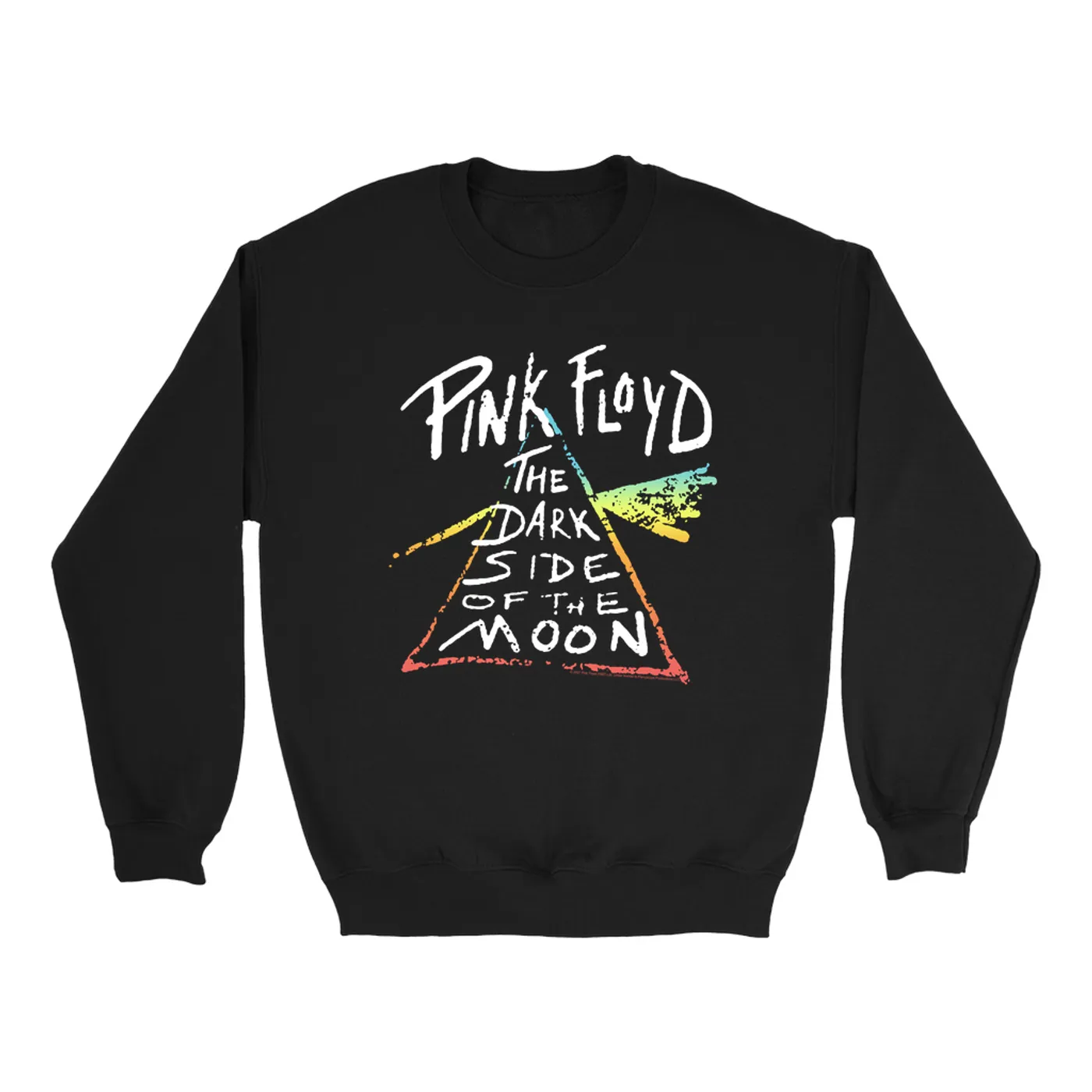 Pink Floyd Sweatshirt | Color Sketch Dark Side Of The Moon Ombre Pink Floyd Sweatshirt