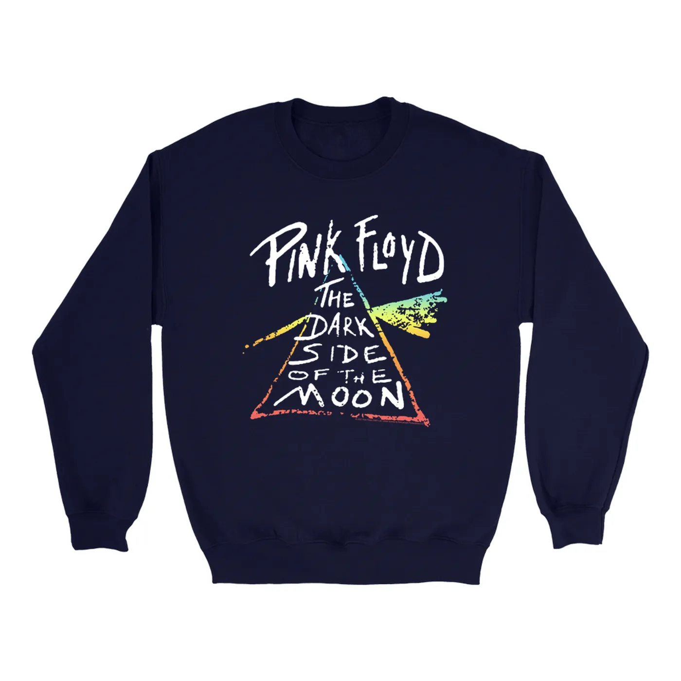 Pink Floyd Sweatshirt | Color Sketch Dark Side Of The Moon Ombre Pink Floyd Sweatshirt