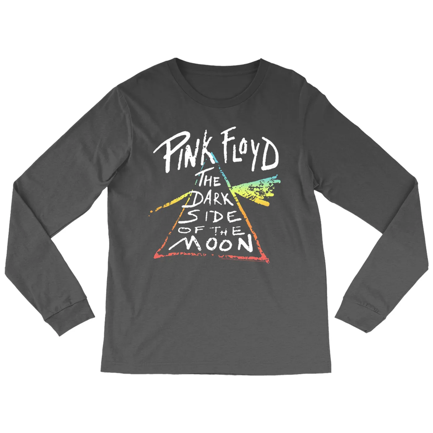 Pink Floyd Long Sleeve Shirt | Color Sketch Dark Side Of The Moon Ombre Pink Floyd Shirt