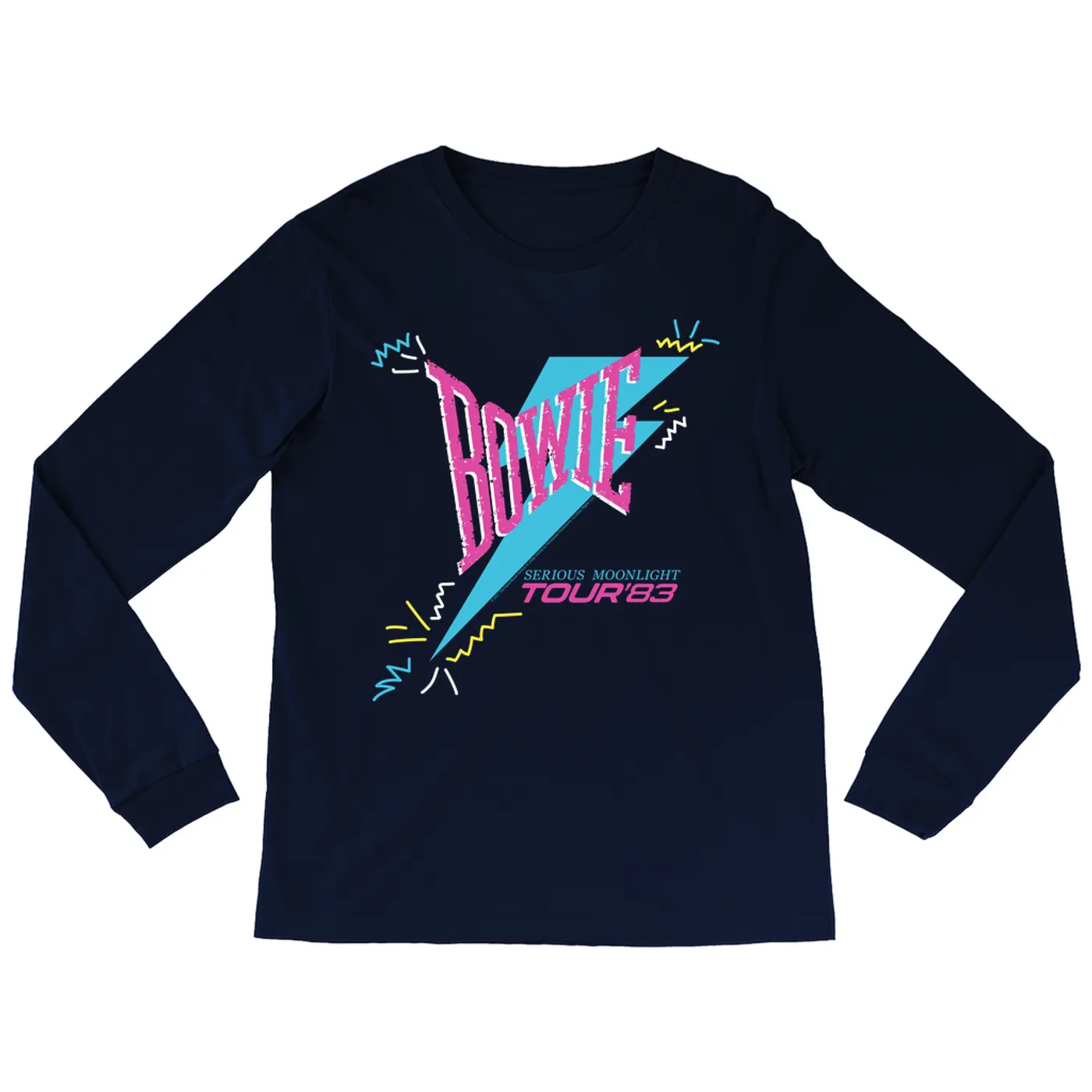 David Bowie Long Sleeve Shirt | Serious Moonlight Party Image David Bowie Shirt (Merchbar Exclusive)