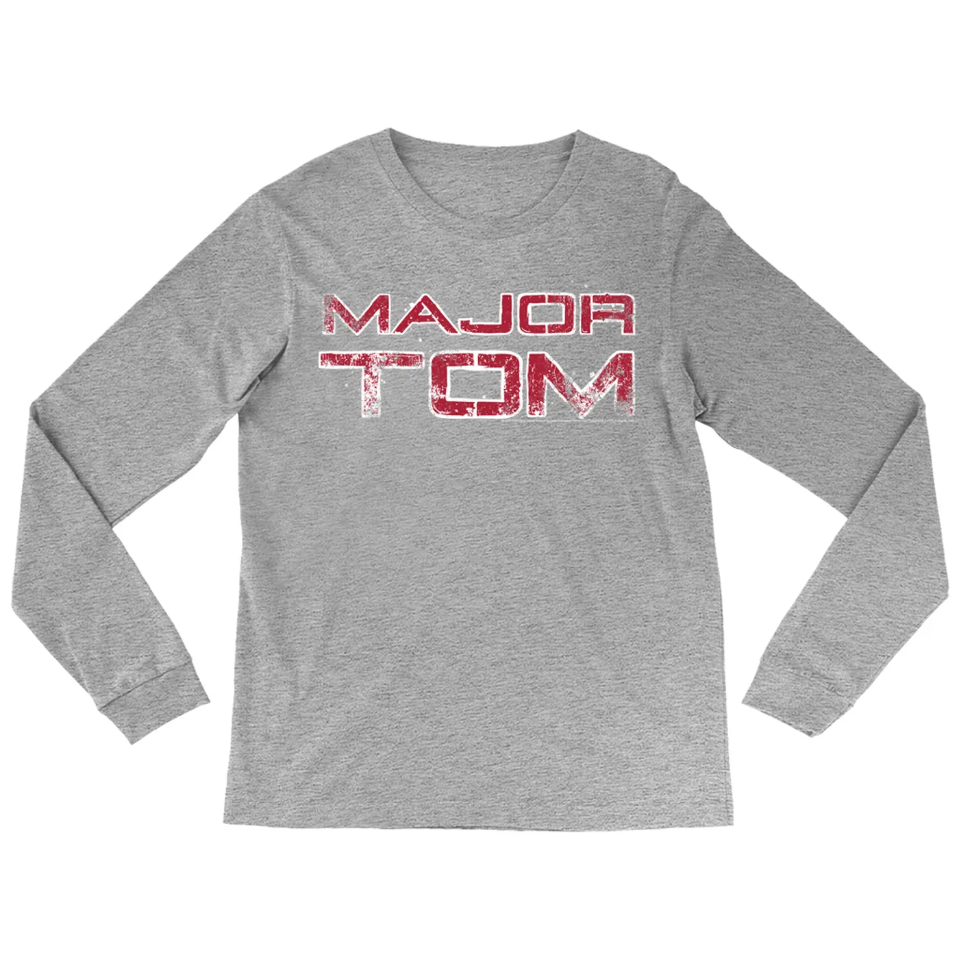 David Bowie Long Sleeve Shirt | Major Tom White Design Distressed David Bowie Shirt (Merchbar Exclusive)