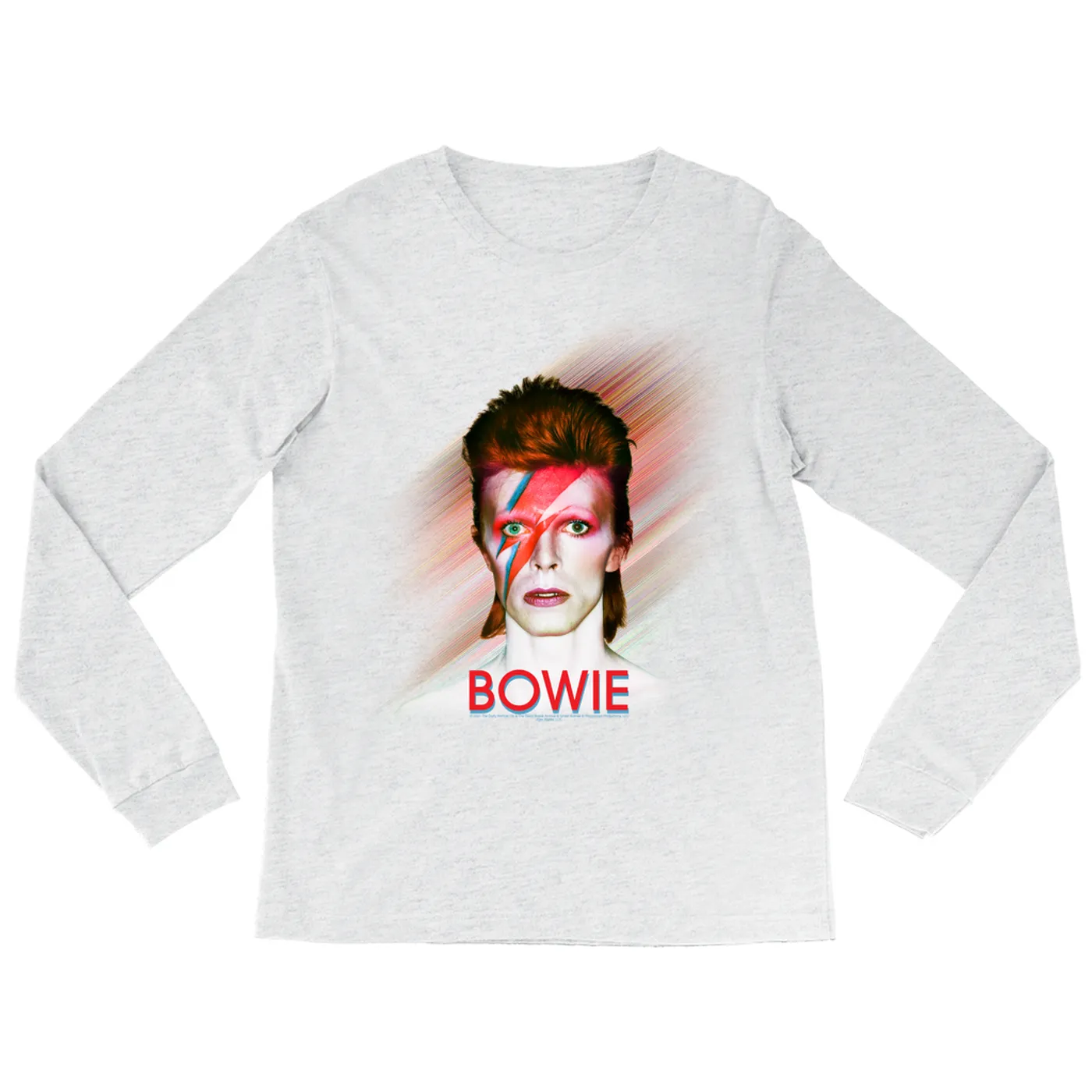 David Bowie Long Sleeve Shirt | Flash Frame Colorful Bowie Image David Bowie Shirt