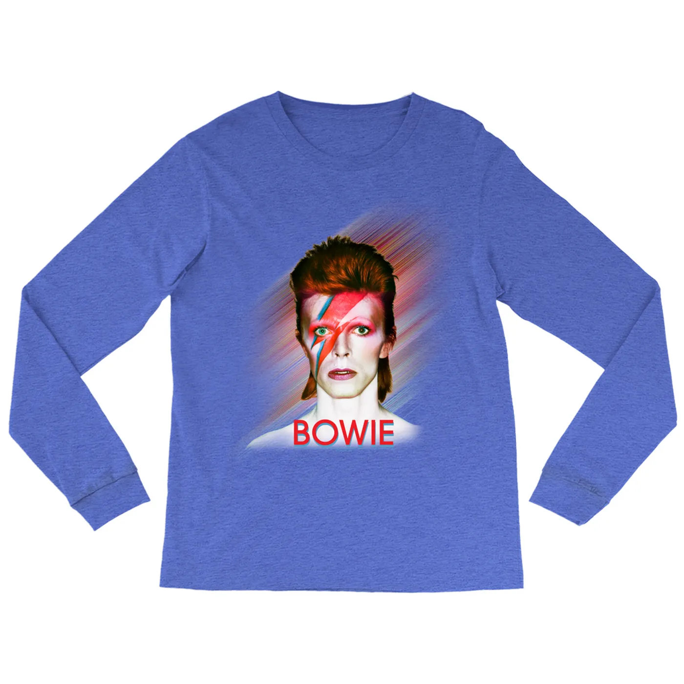 David Bowie Long Sleeve Shirt | Flash Frame Colorful Bowie Image David Bowie Shirt