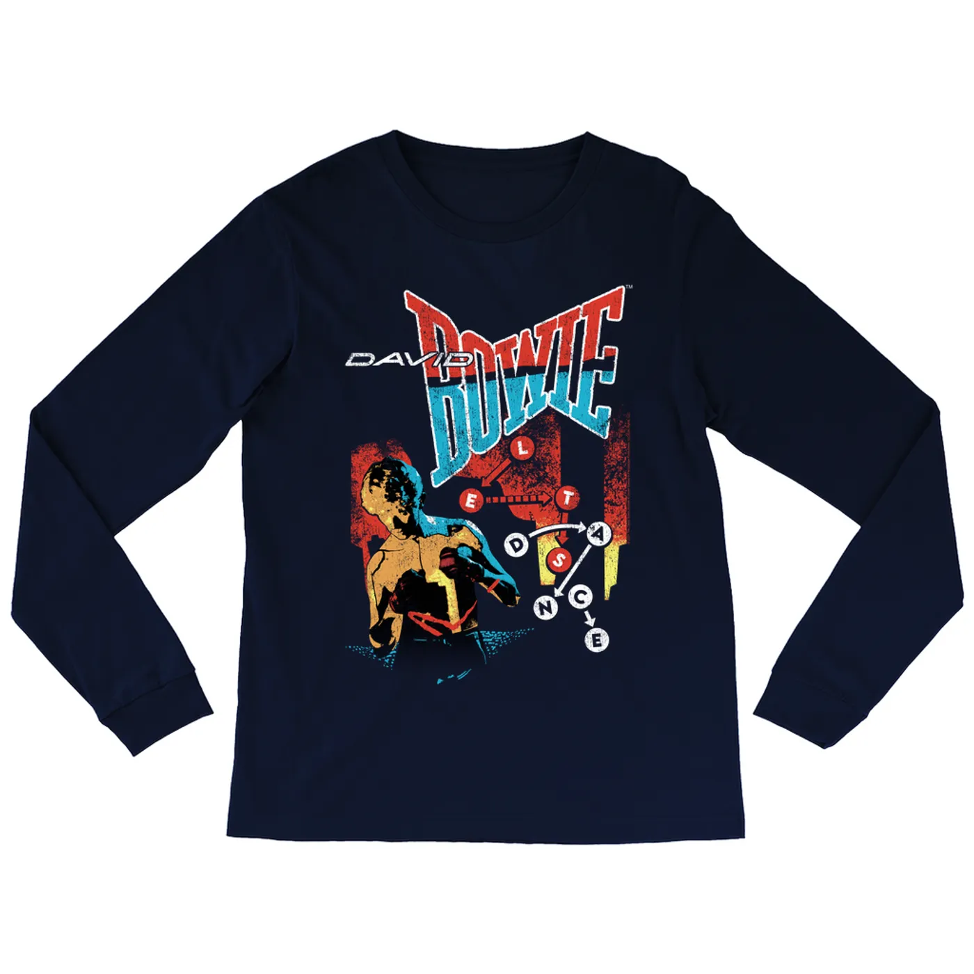 David Bowie Long Sleeve Shirt | Let's Dance Tour Image David Bowie Shirt