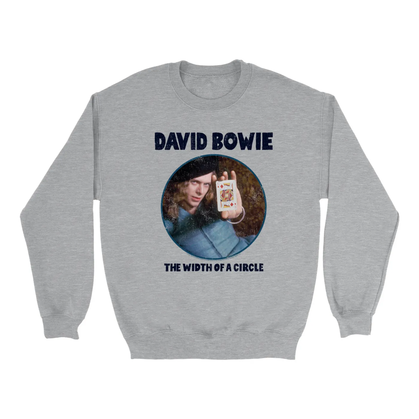 David Bowie Sweatshirt | The Width Of A Circle Album Image Distressed David Bowie Sweatshirt