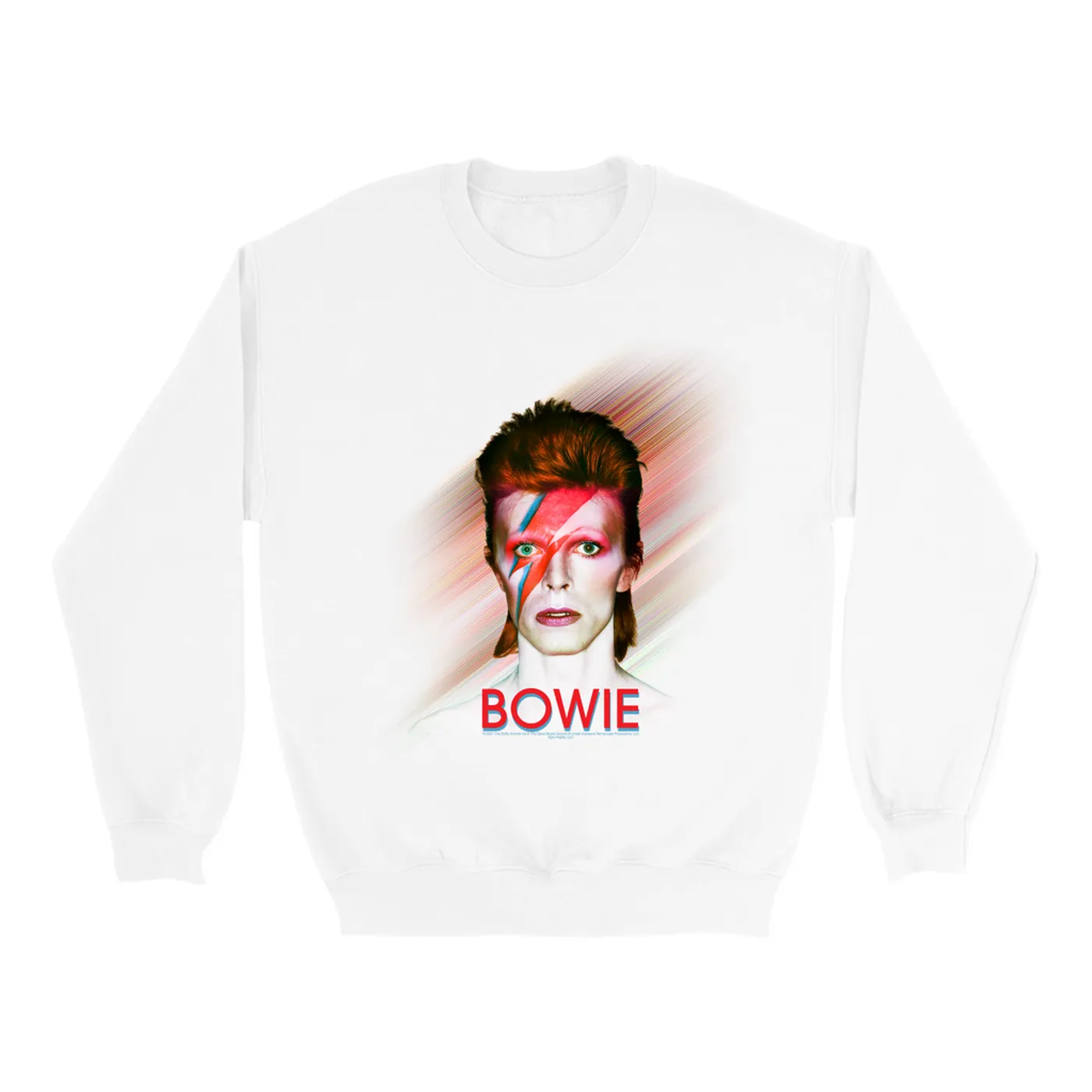 David Bowie Sweatshirt | Flash Frame Colorful Bowie Image David Bowie Sweatshirt