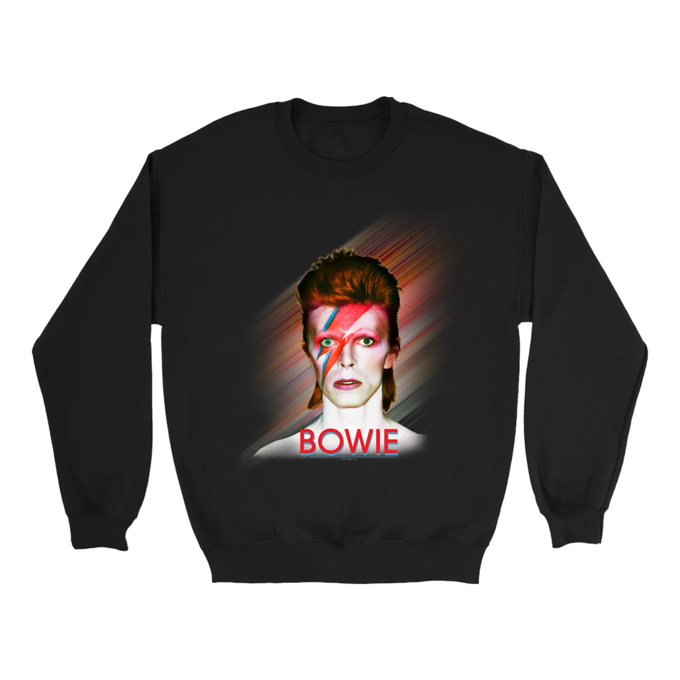 David Bowie Sweatshirt | Flash Frame Colorful Bowie Image David Bowie Sweatshirt