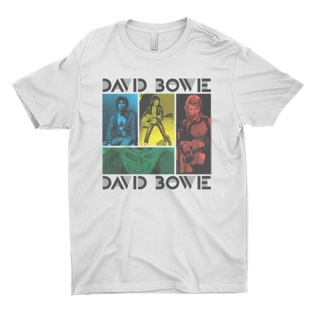 T-Shirt | Bowie Colorful Photo Collage Shirt