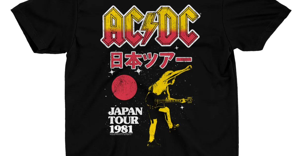 AC/DC バンドTシャツ JAPAN TOUR オフィシャルTシャツacdc AC/DC Band Shirt Tokyo Japan Tour 1981 Graphic Tees - Etsy
