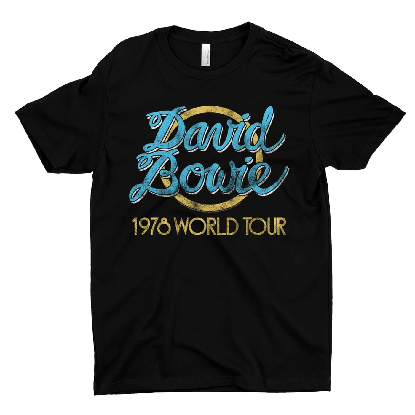 David Bowie T-Shirt | Yellow 1978 World Tour Distressed David Bowie Shirt (Merchbar Exclusive)