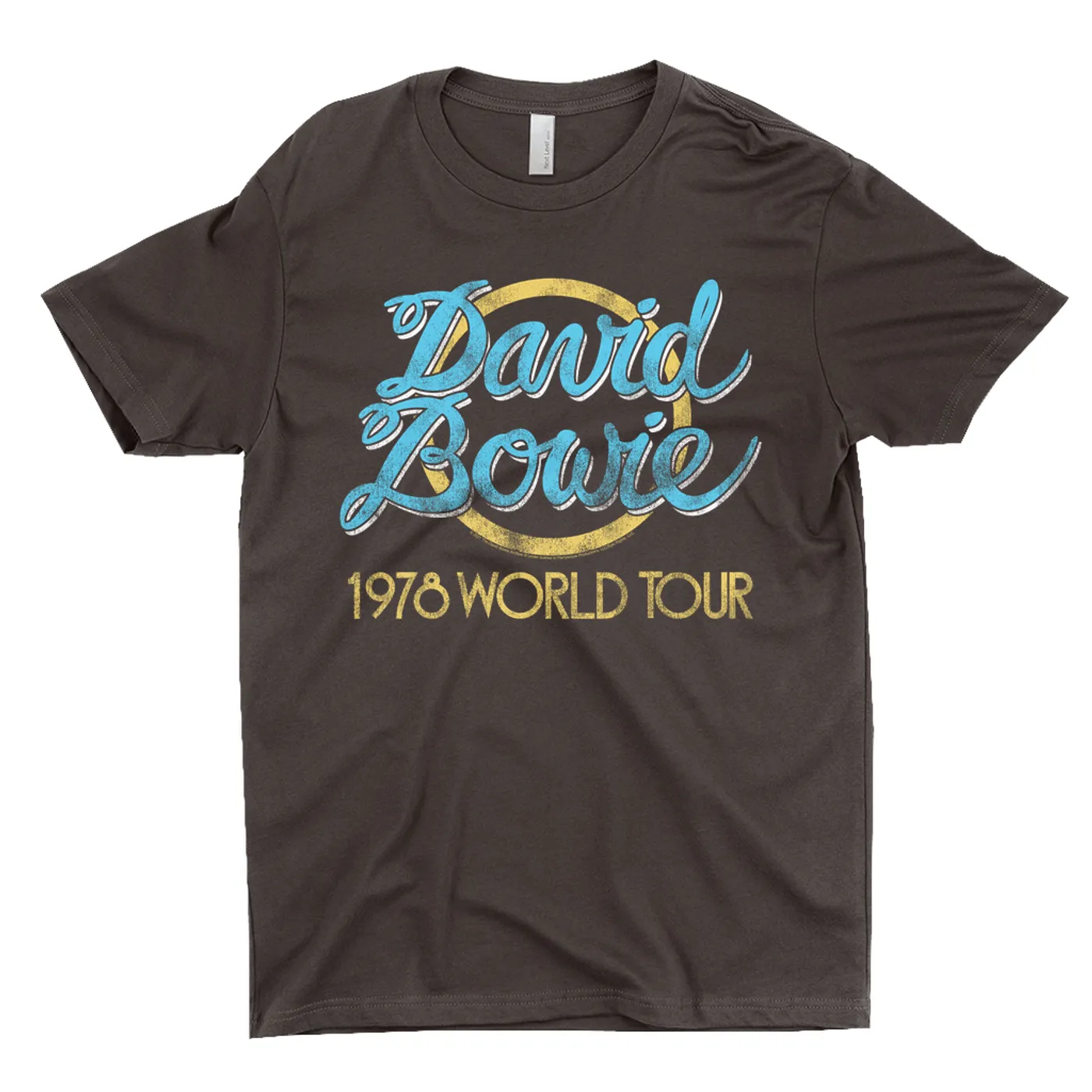 David Bowie T-Shirt | Yellow 1978 World Tour Distressed David Bowie Shirt (Merchbar Exclusive)