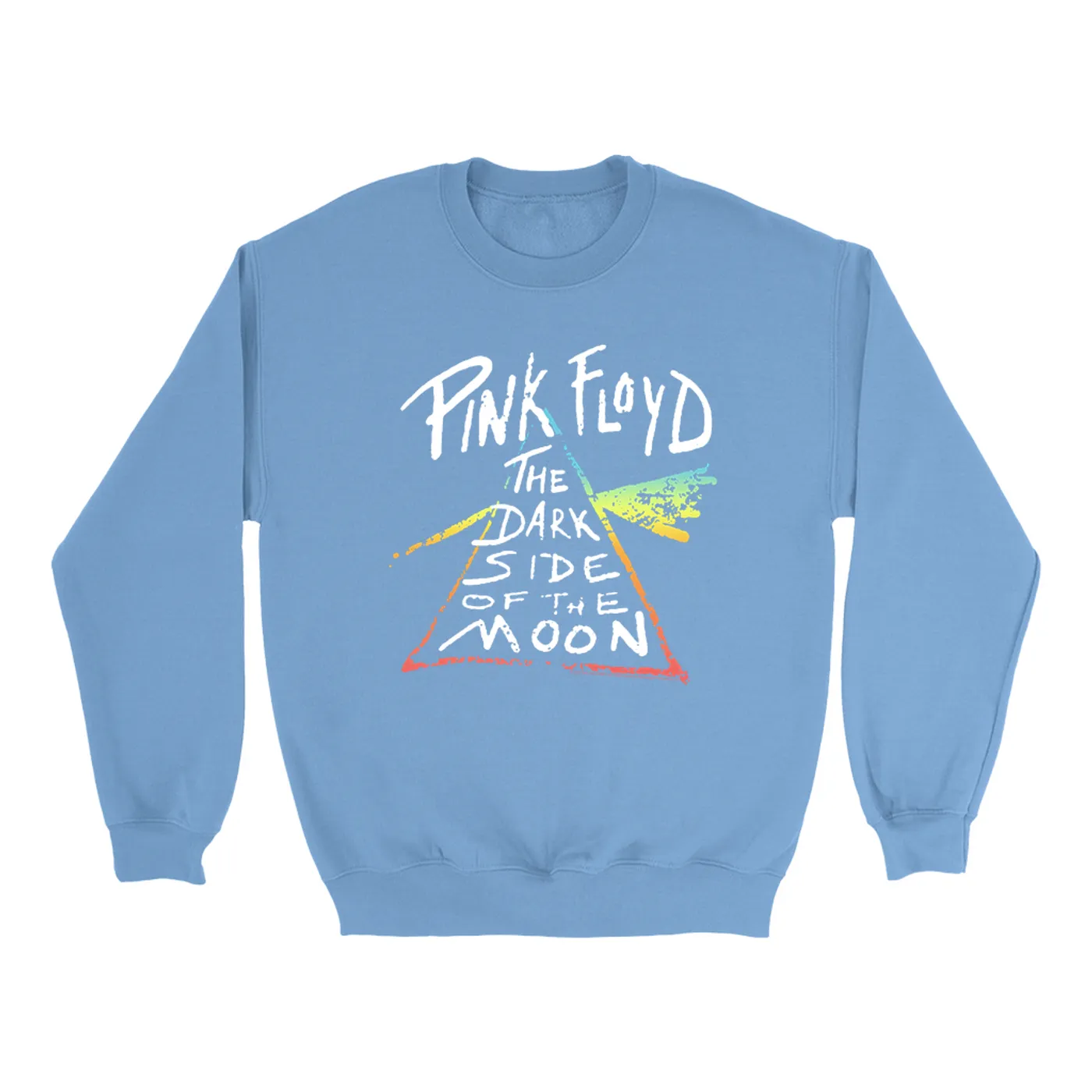 Pink Floyd Bright Colored Sweatshirt | Color Sketch Dark Side Of The Moon Ombre Pink Floyd Sweatshirt