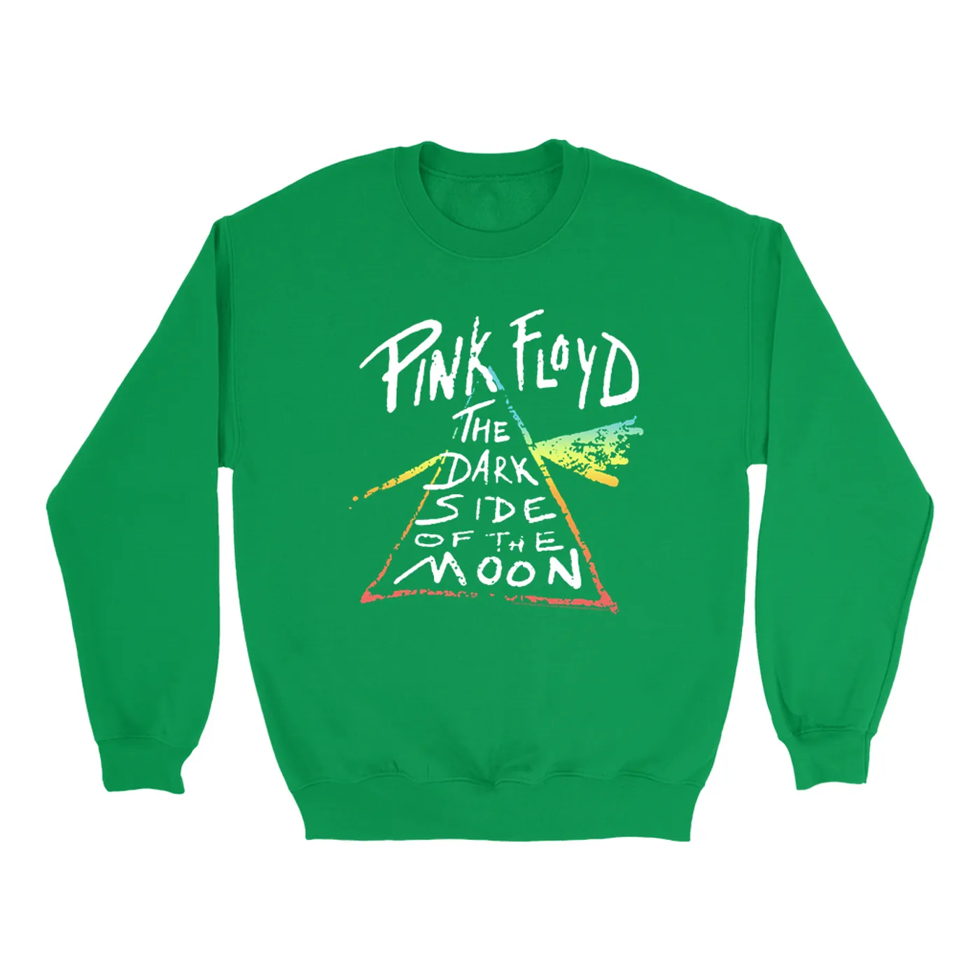 Pink Floyd Bright Colored Sweatshirt | Color Sketch Dark Side Of The Moon Ombre Pink Floyd Sweatshirt