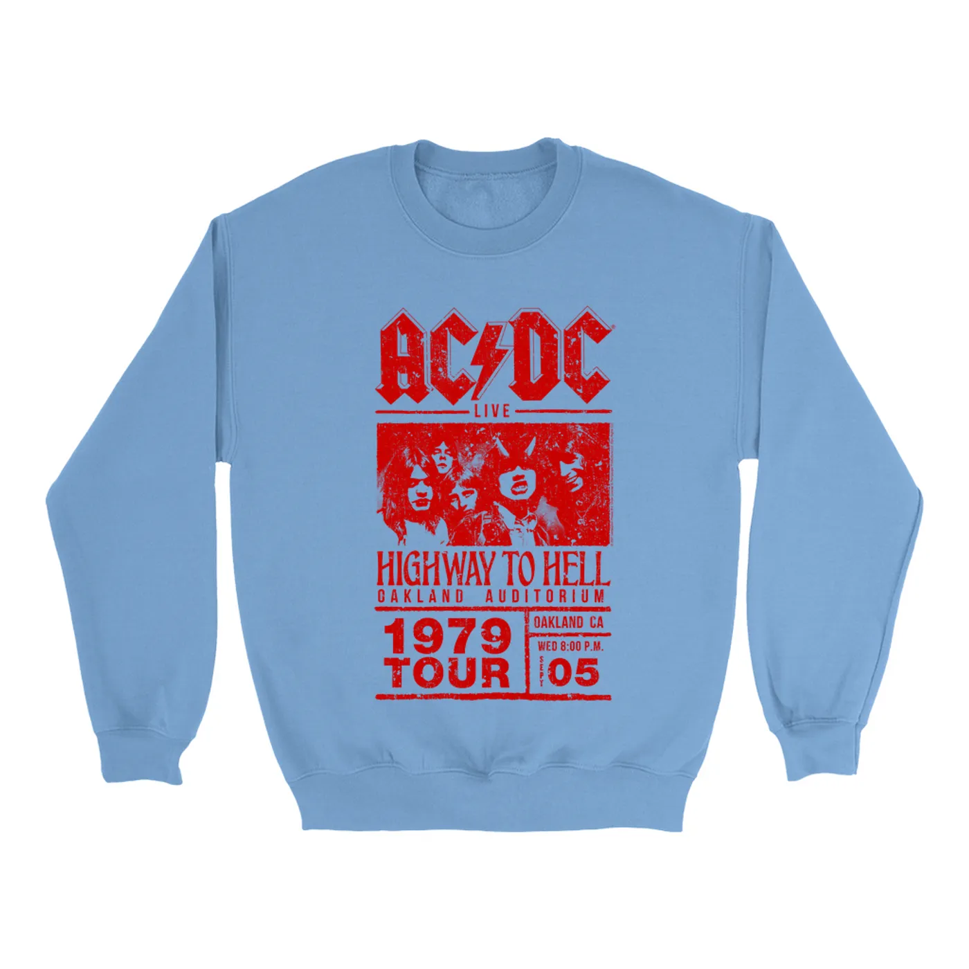 AC/DC Bright Colored Sweatshirt | Highway To Hell Oakland Concert ACDC Sweatshirt