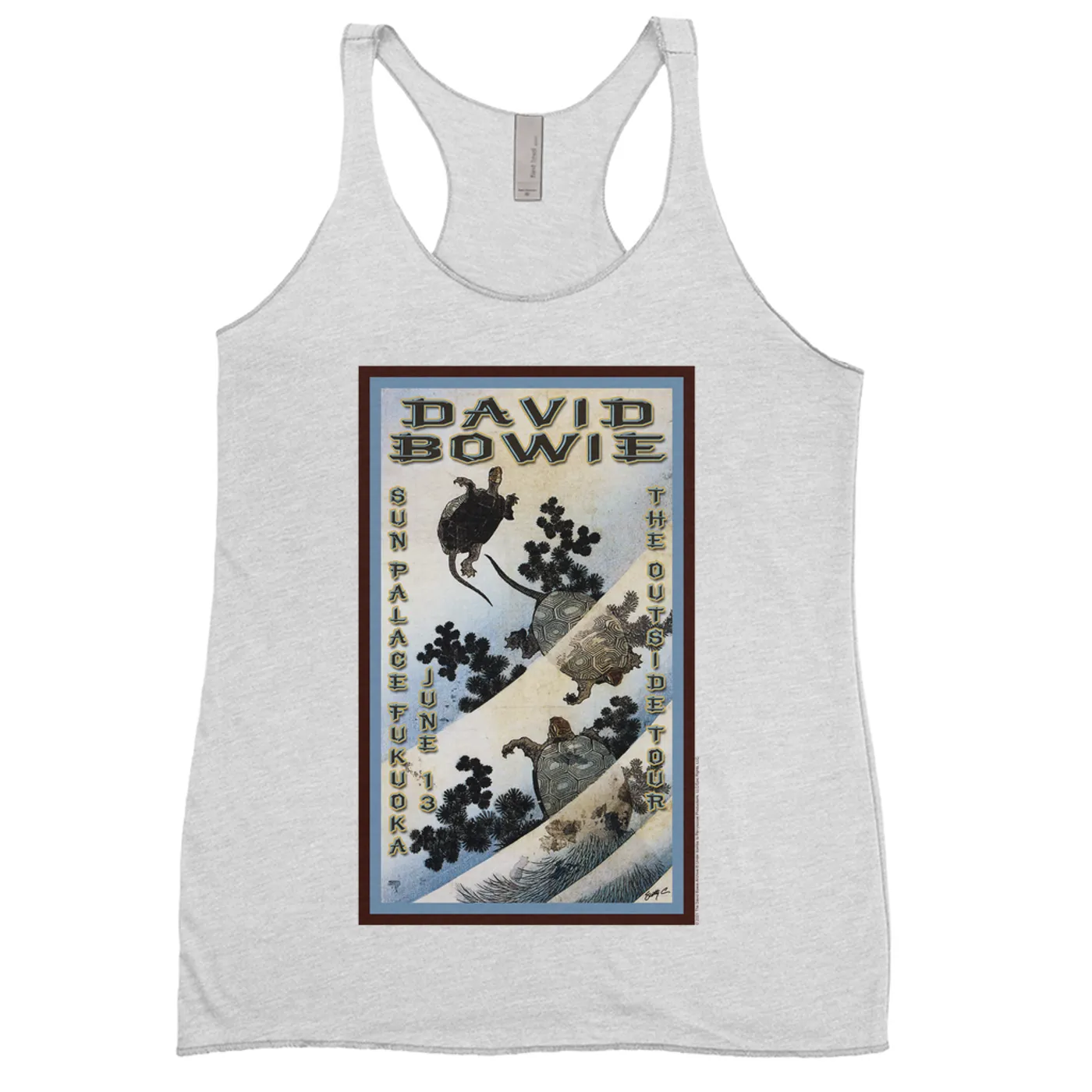 David Bowie Ladies' Tank Top | The Outside Tour Japan Concert Poster David Bowie Shirt