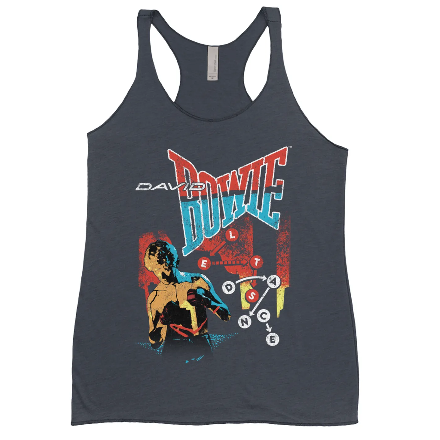 David Bowie Ladies' Tank Top | Let's Dance Tour Image David Bowie Shirt