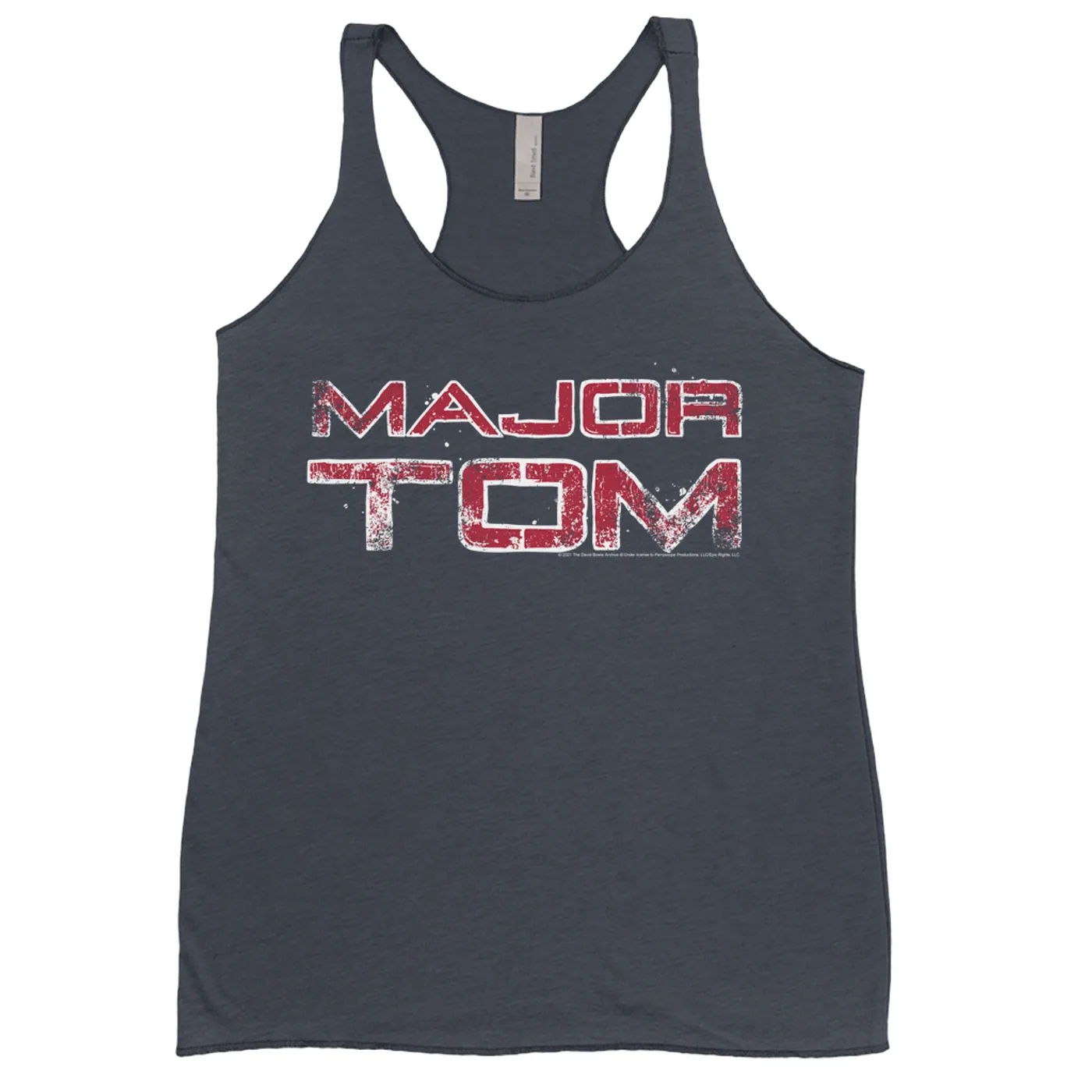 David Bowie Ladies' Tank Top | Major Tom White Design Distressed David Bowie Shirt (Merchbar Exclusive)