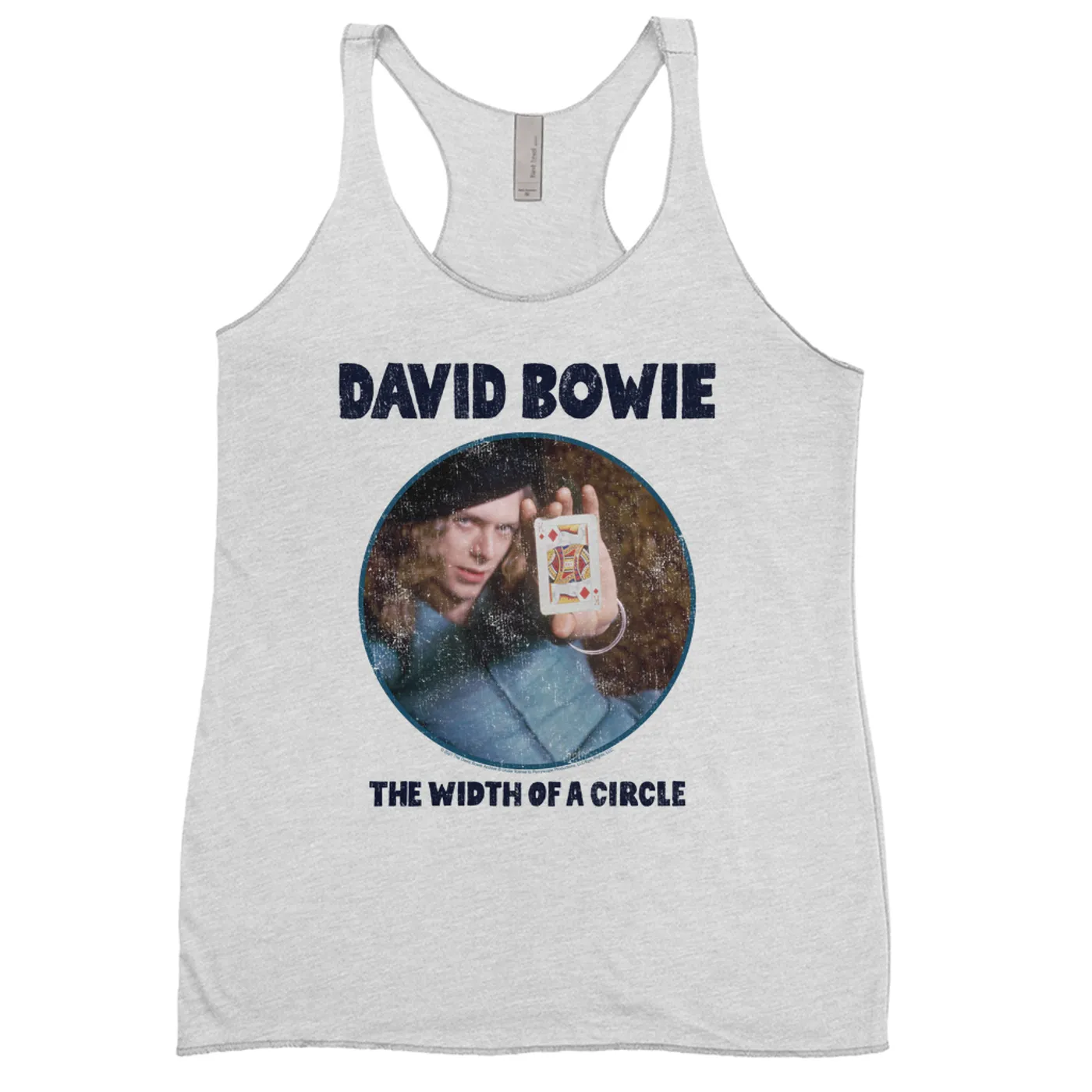 David Bowie Ladies' Tank Top | The Width Of A Circle Album Image Distressed David Bowie Shirt