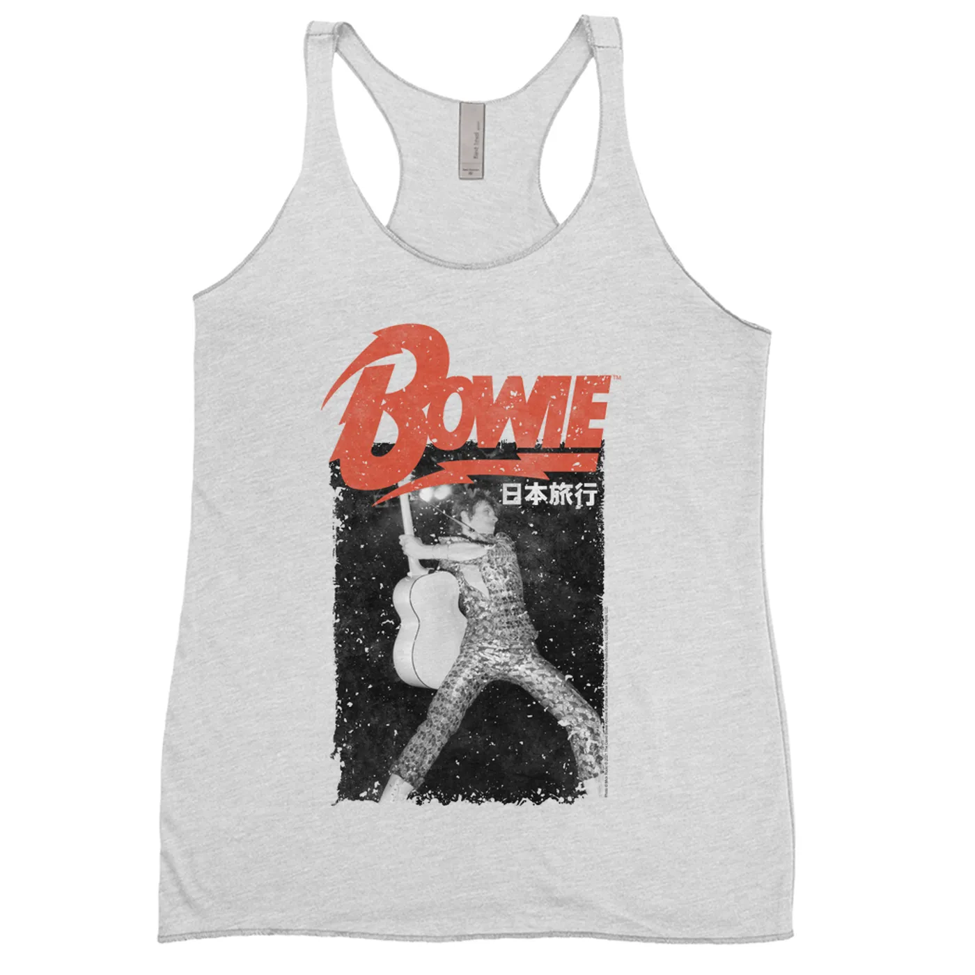 David Bowie Ladies' Tank Top | Asia Concert Promotion Distressed David Bowie Shirt