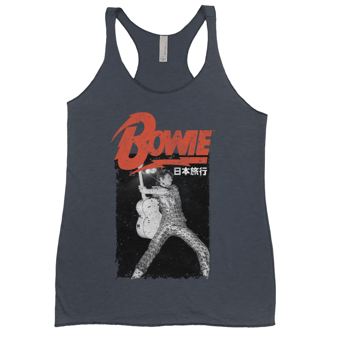 David Bowie Ladies' Tank Top | Asia Concert Promotion Distressed David Bowie Shirt