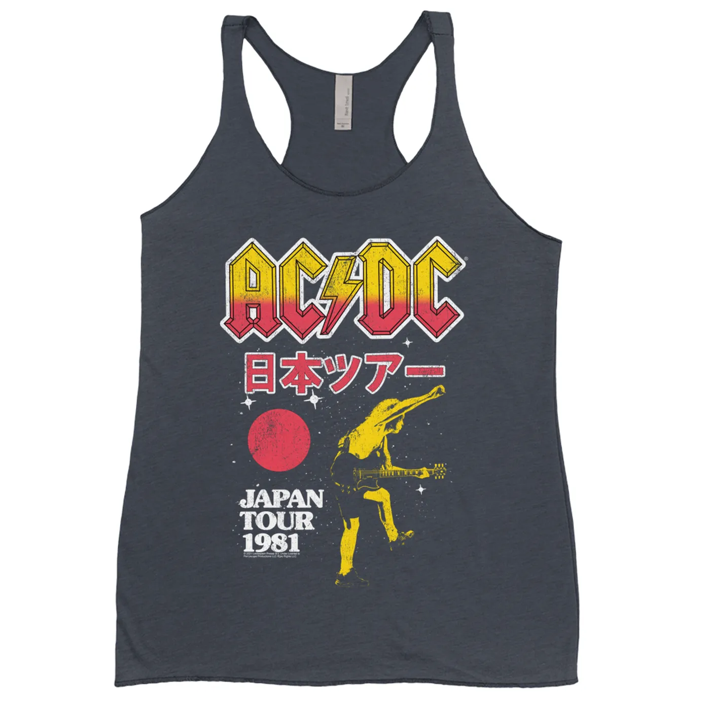 AC/DC Ladies' Tank Top | 1981 Japan Concert Promotion ACDC Shirt