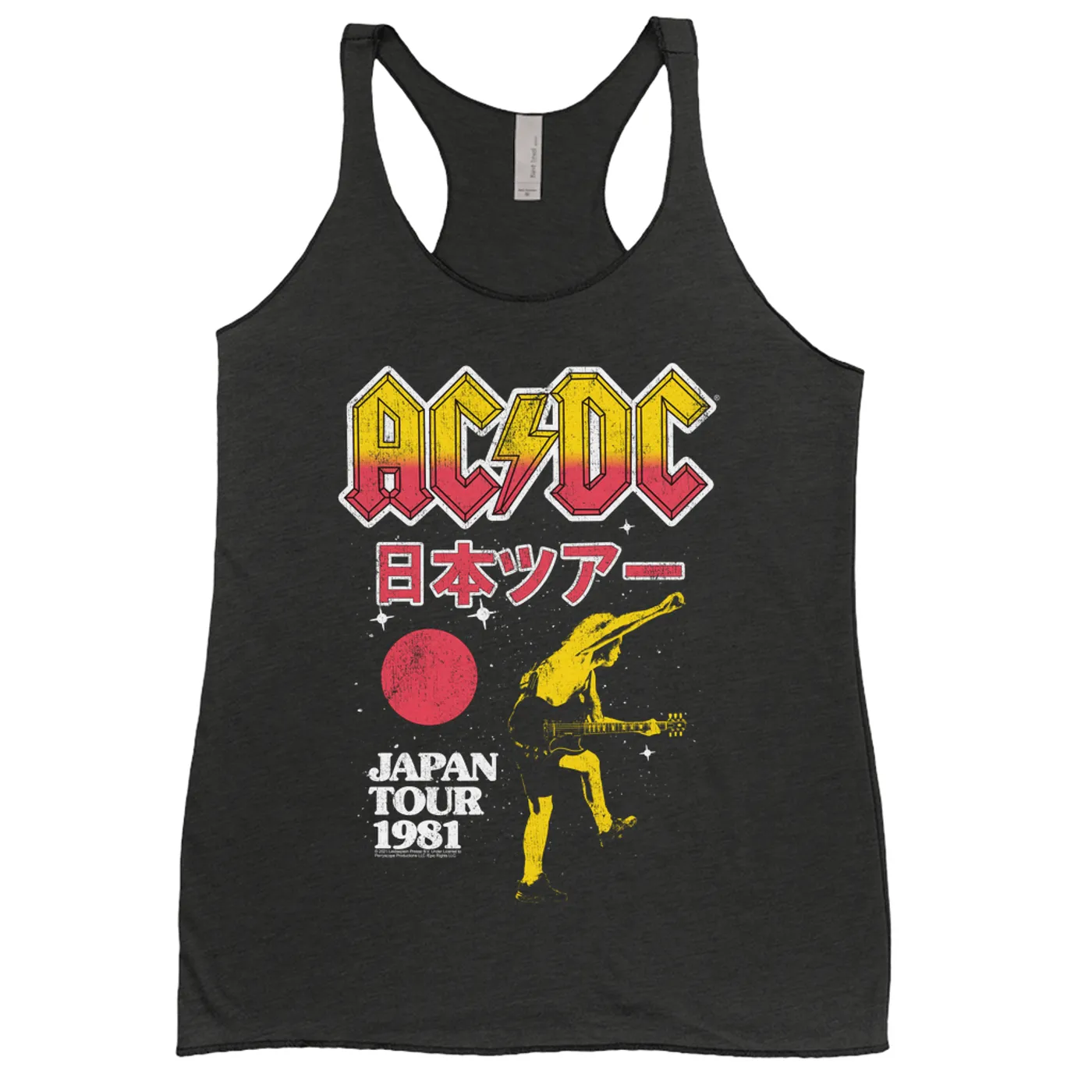 AC/DC Ladies' Tank Top | 1981 Japan Concert Promotion ACDC Shirt