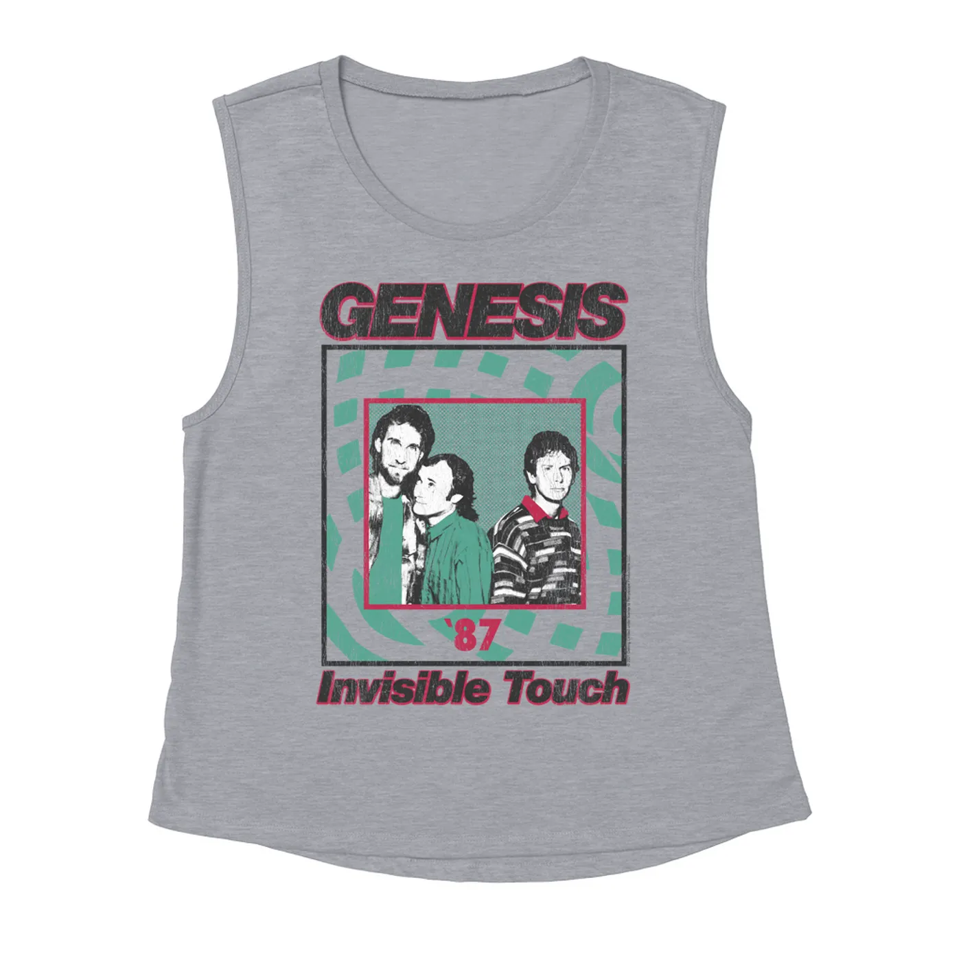 Genesis Ladies' Muscle Tank Top | 1987 Invisible Touch Promo Design Genesis Shirt