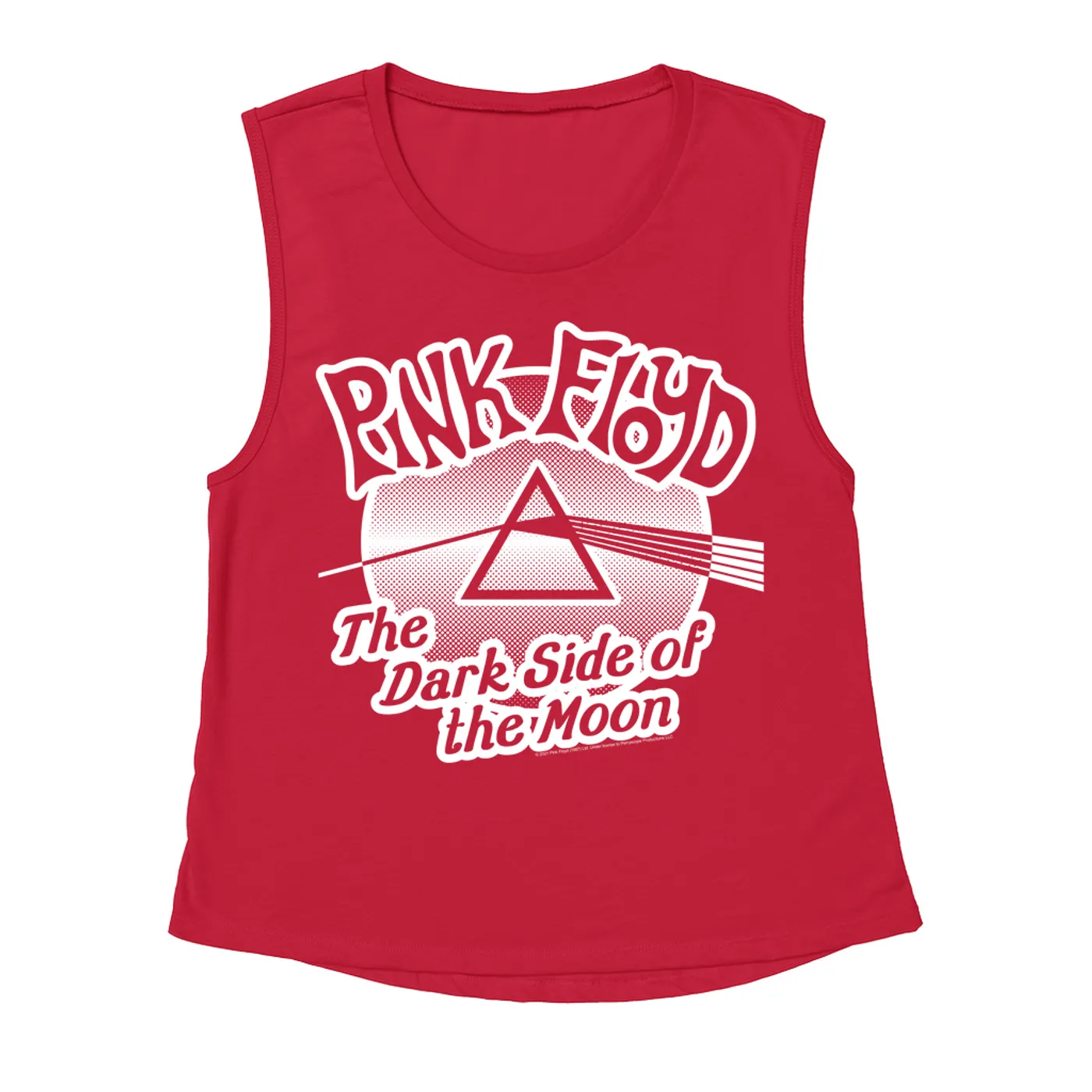 Pink Floyd Ladies' Muscle Tank Top | Retro POP Art Dark Side Of The Moon Pink Floyd Shirt