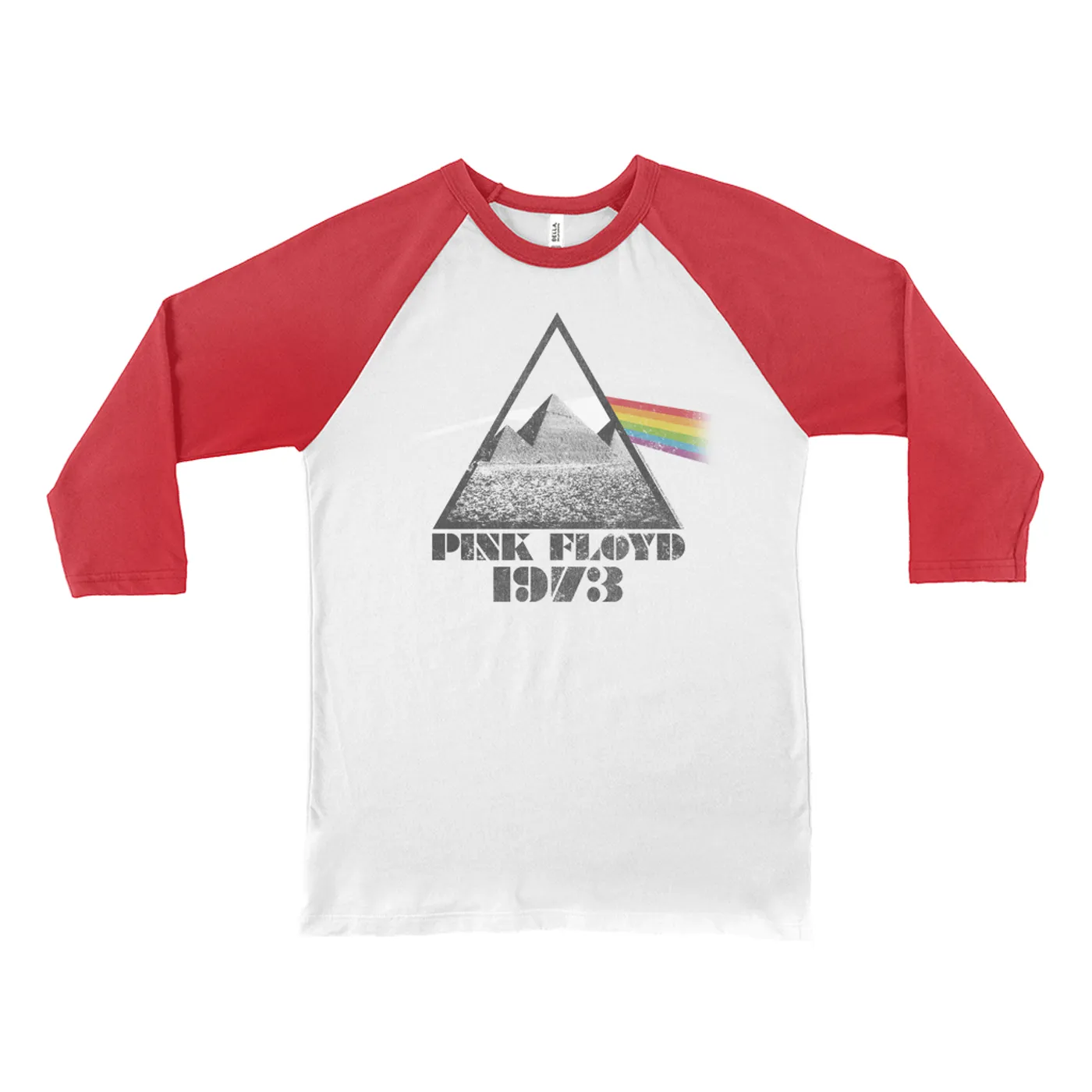 Pink Floyd 3/4 Sleeve Baseball Tee | 1973 Dark Side Pyramid Pink Floyd Shirt