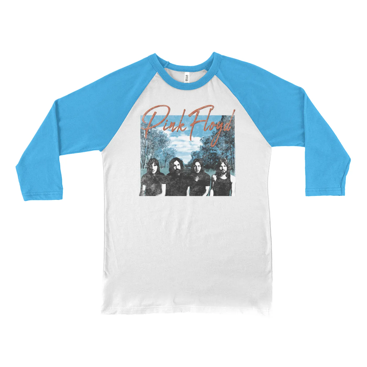 Pink Floyd 3/4 Sleeve Baseball Tee | Band Wilderness Design Distressed Pink Floyd Shirt