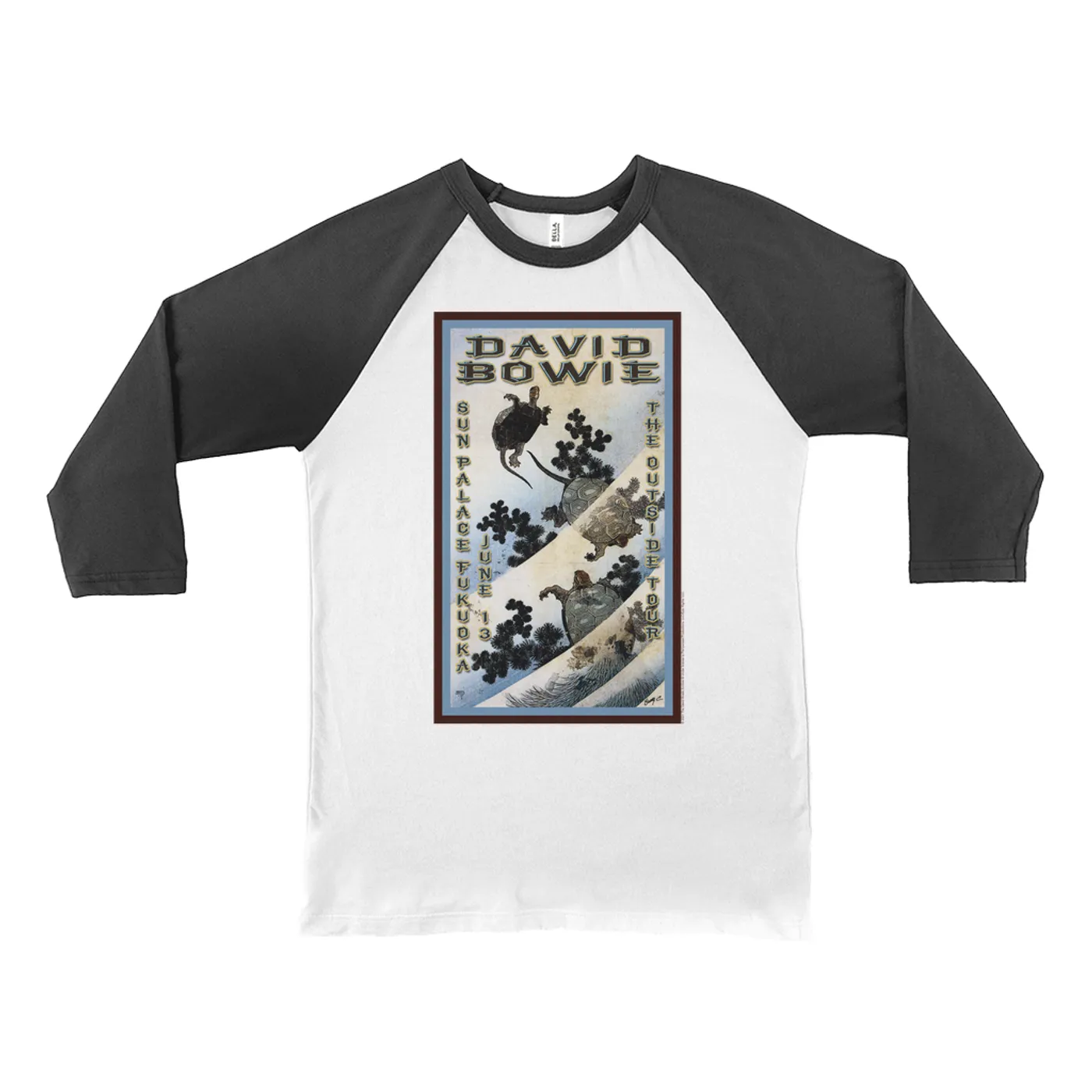 David Bowie 3/4 Sleeve Baseball Tee | The Outside Tour Japan Concert Poster David Bowie Shirt