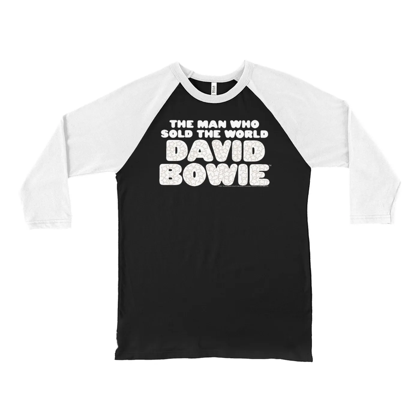 David Bowie 3/4 Sleeve Baseball Tee | The Man Who Sold The World Large Logo David Bowie Shirt