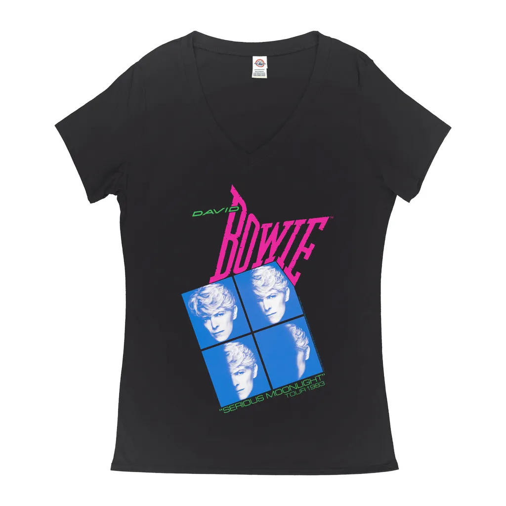 Ladies' V-neck T-Shirt | Neon Serious Moonlight Tour Shirt (Equineop Exclusive)