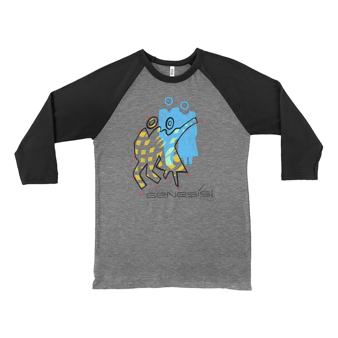 Genesis 3/4 Sleeve Baseball Tee | Artistic Cartoon Illustration Pastels Genesis Shirt