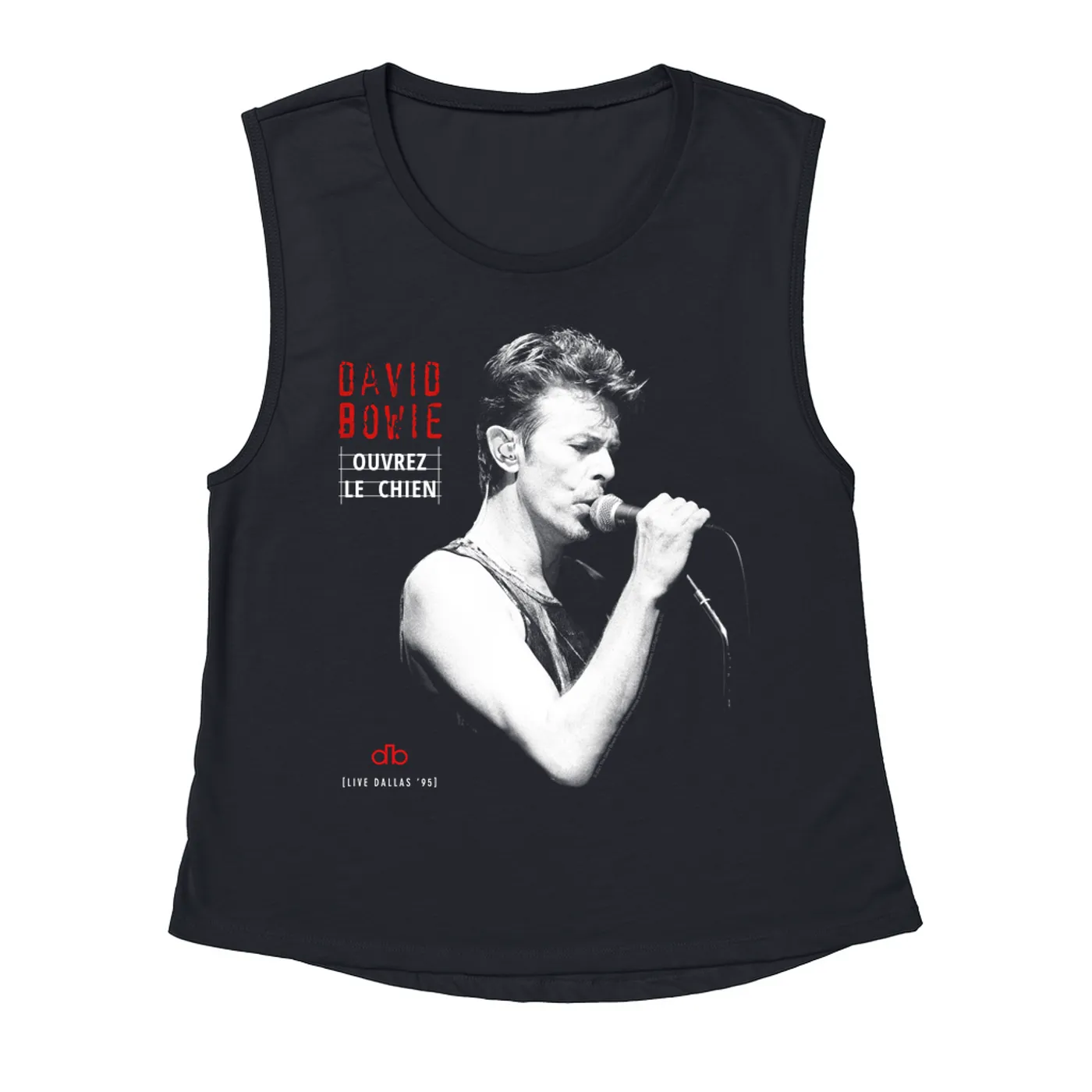 David Bowie Ladies' Muscle Tank Top | Ouvrez Le Chien Dallas 1995 David Bowie Shirt