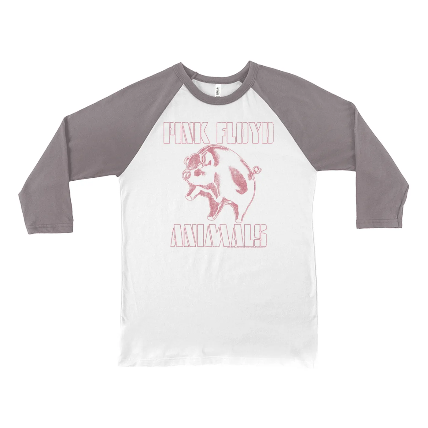 Pink Floyd 3/4 Sleeve Baseball Tee | Pink Distressed 1978 NYC In The Flesh Concert Pink Floyd Shirt