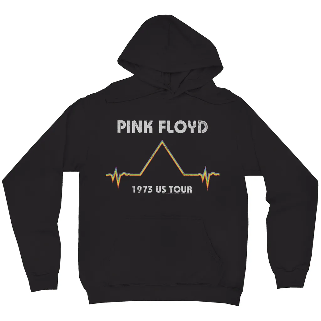 Hoodie | 1973 US Tour Pyramid Heartbeat Design Distressed Hoodie