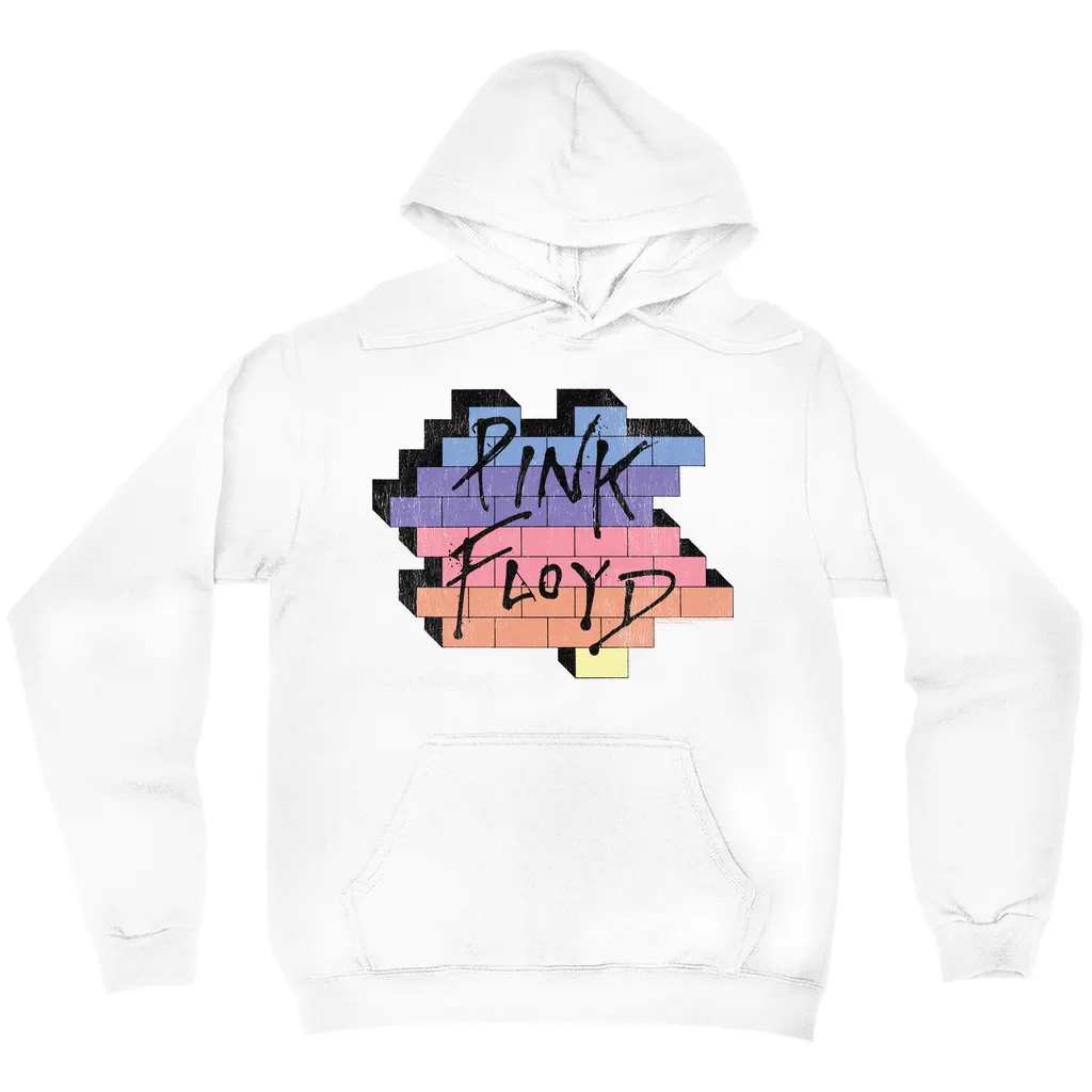 Hoodie | Another Brick In The Wall Rainbow Ombre Image Distressed Hoodie