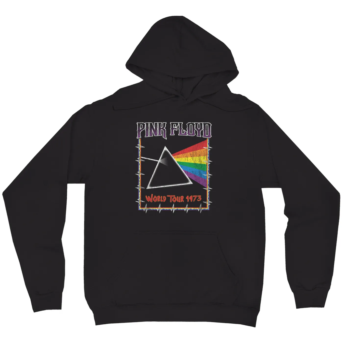 Pink Floyd Hoodie | World Tour 1980 Prism Design Distressed Pink Floyd Hoodie (Merchbar Exclusive)