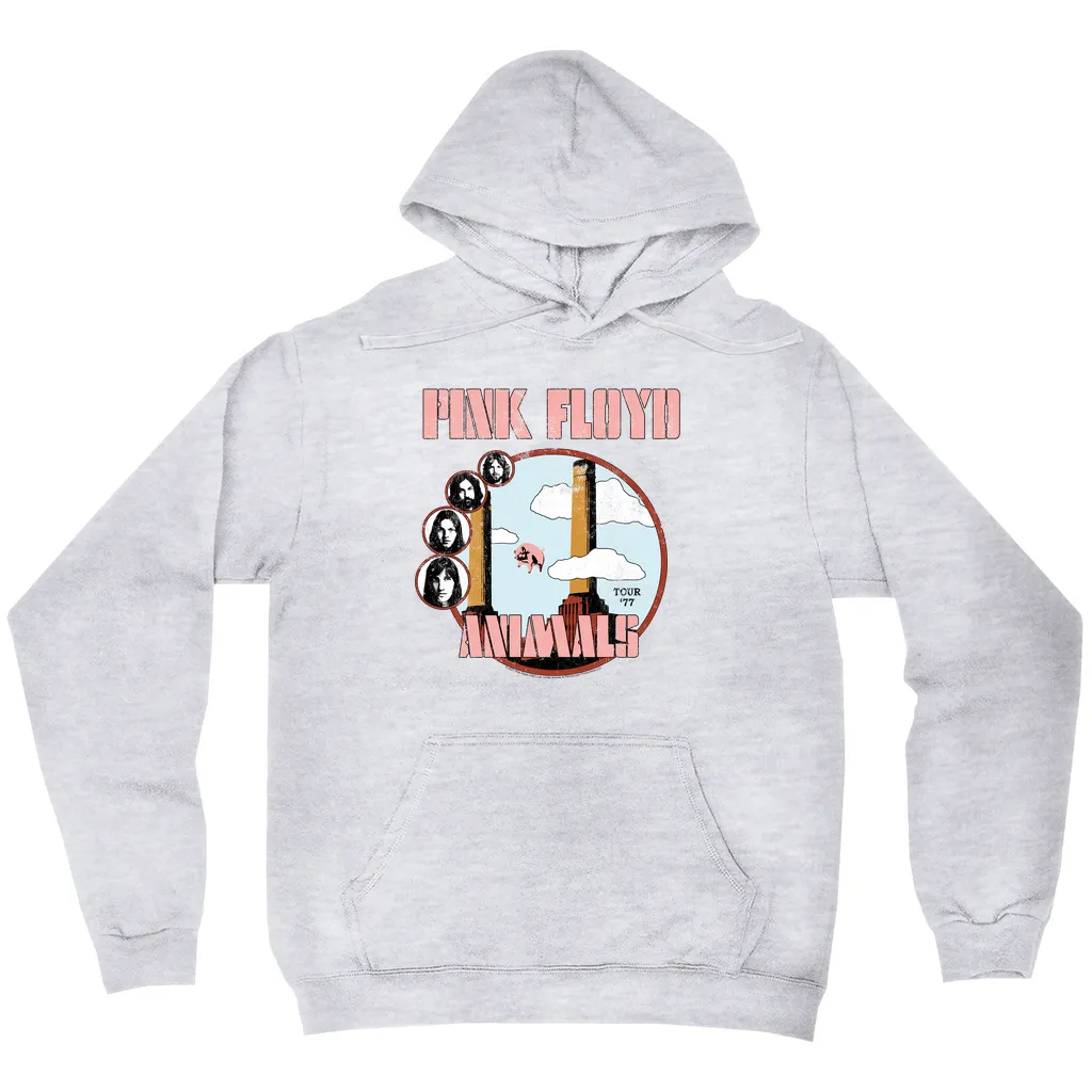 Hoodie | Animals '77 Tour Pastel Design Distressed Hoodie