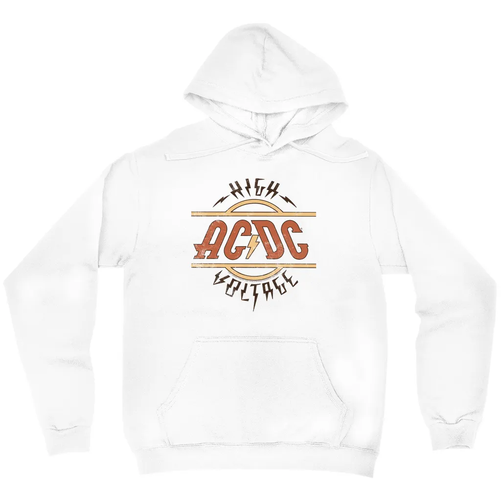 Hoodie | Retro Colored High Voltage Design Distressed Hoodie