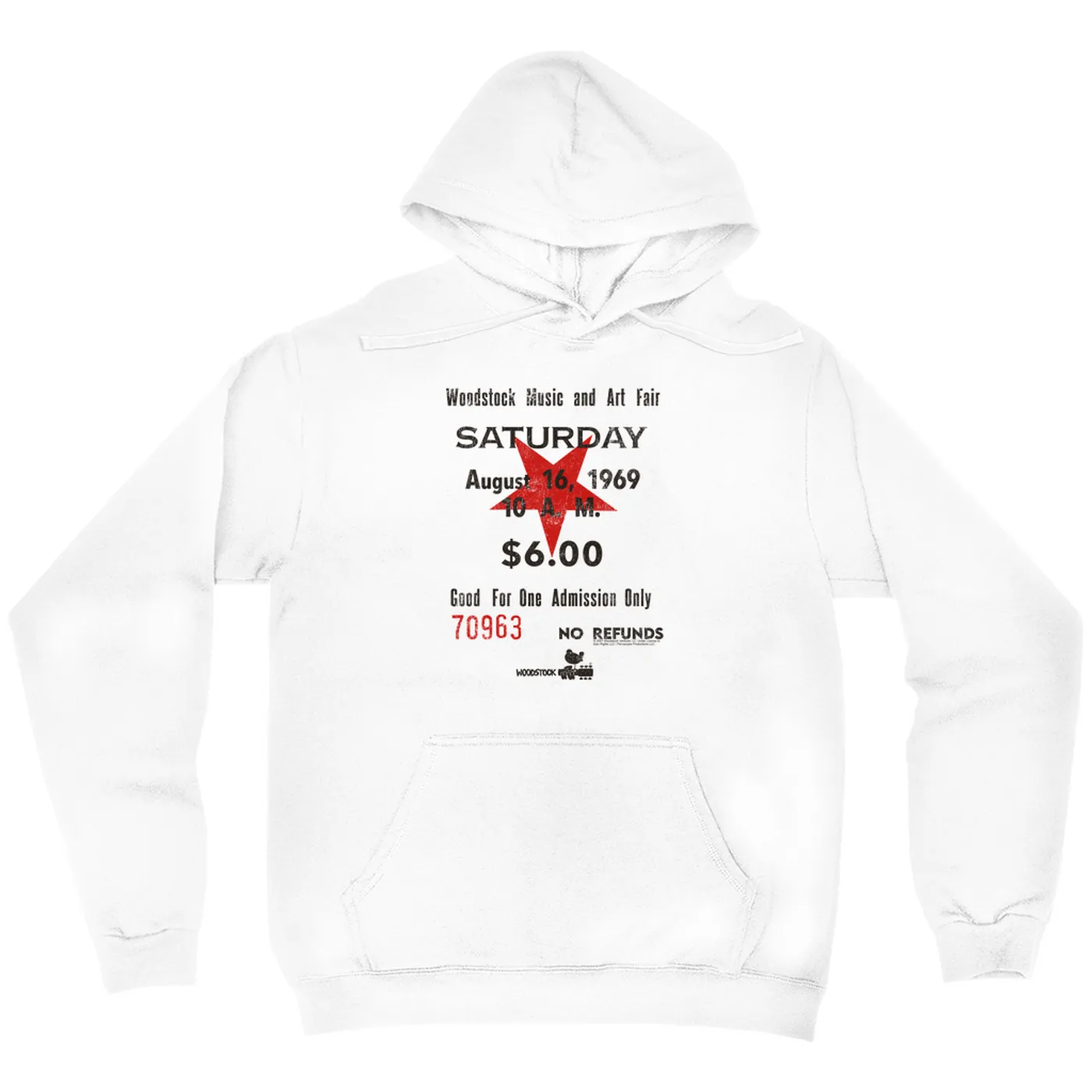 Woodstock Hoodie | Woodstock Music And Art Fair Ticket Stub Design Woodstock Hoodie