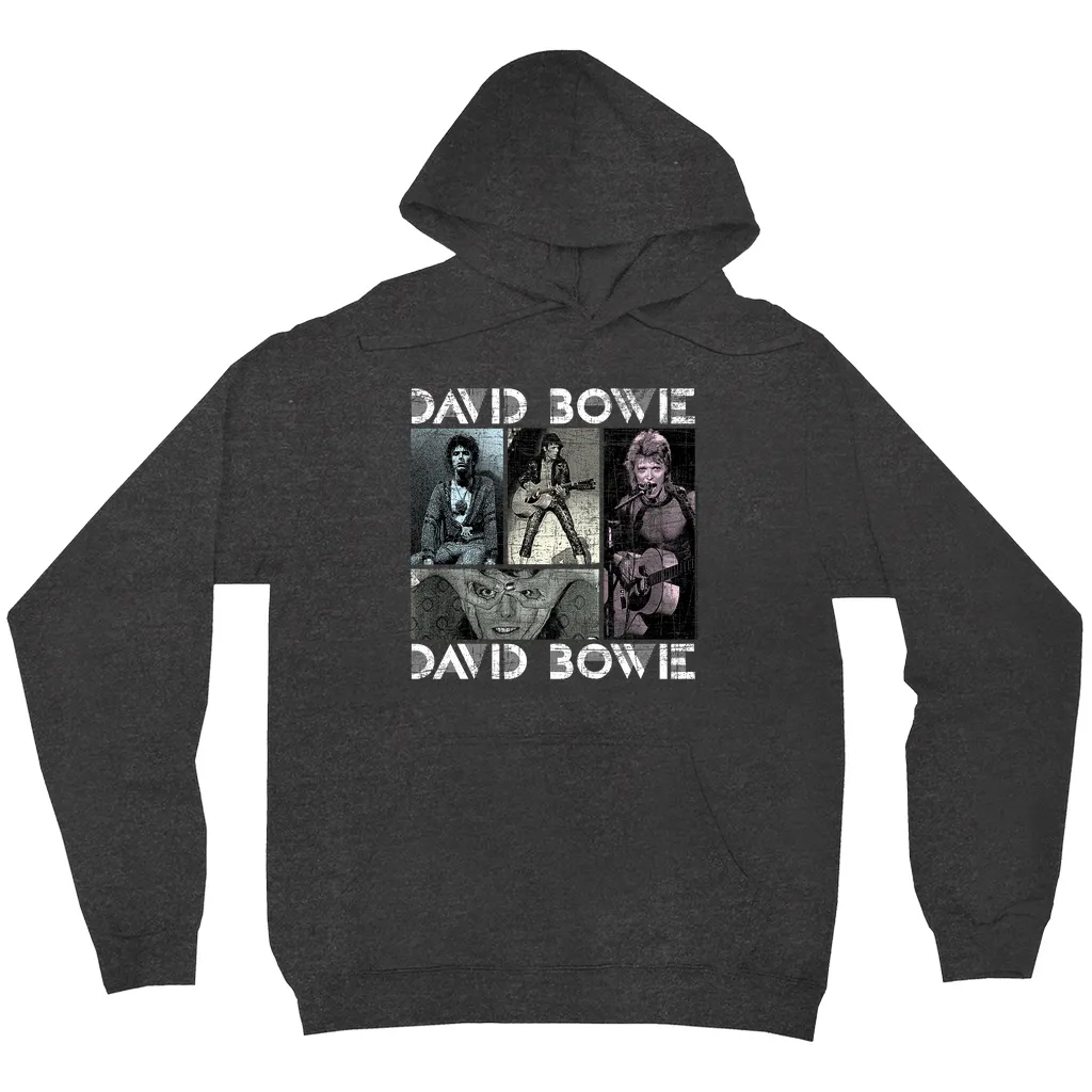 Hoodie | Pastel Bowie Photo Collage Distressed Hoodie (Equineop Exclusive)