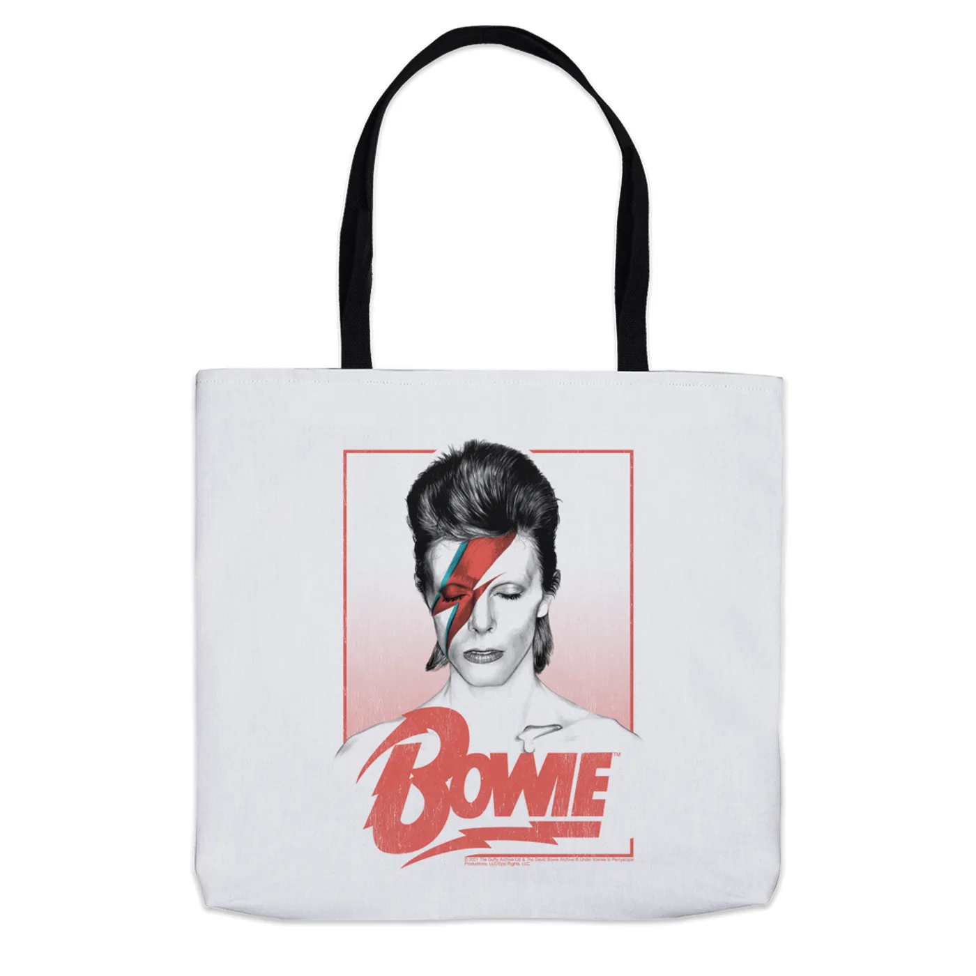 David Bowie Tote Bag | Aladdin Sane Bowie Red Image David Bowie Bag