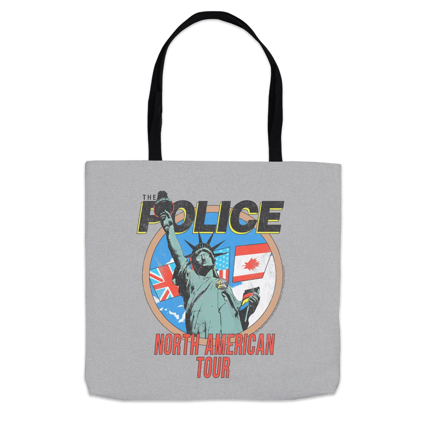 The Police Tote Bag | North America 1983 Colorful Concert Promotion Distressed The Police Bag