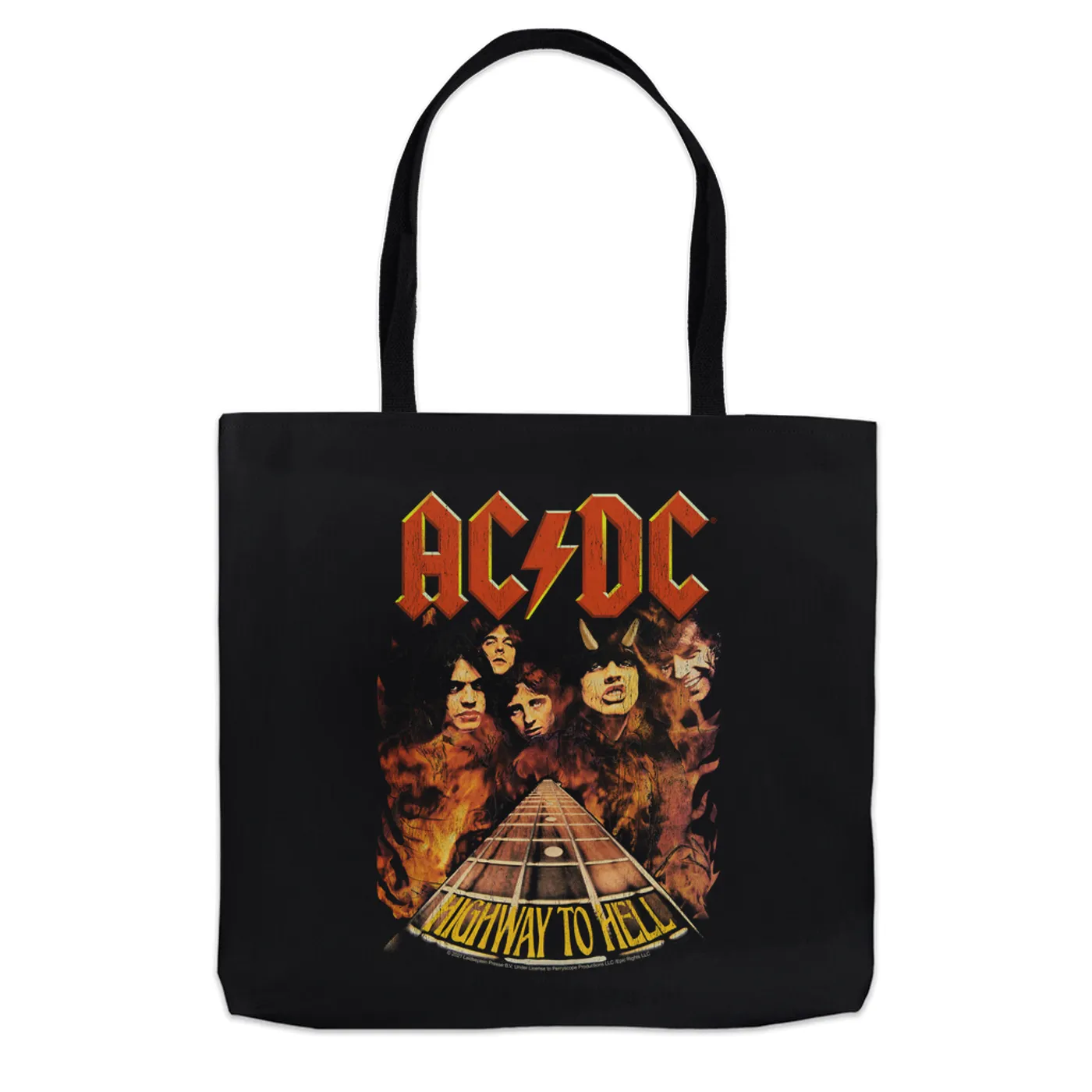 AC/DC Tote Bag | Highway To Hell In Flames ACDC Bag