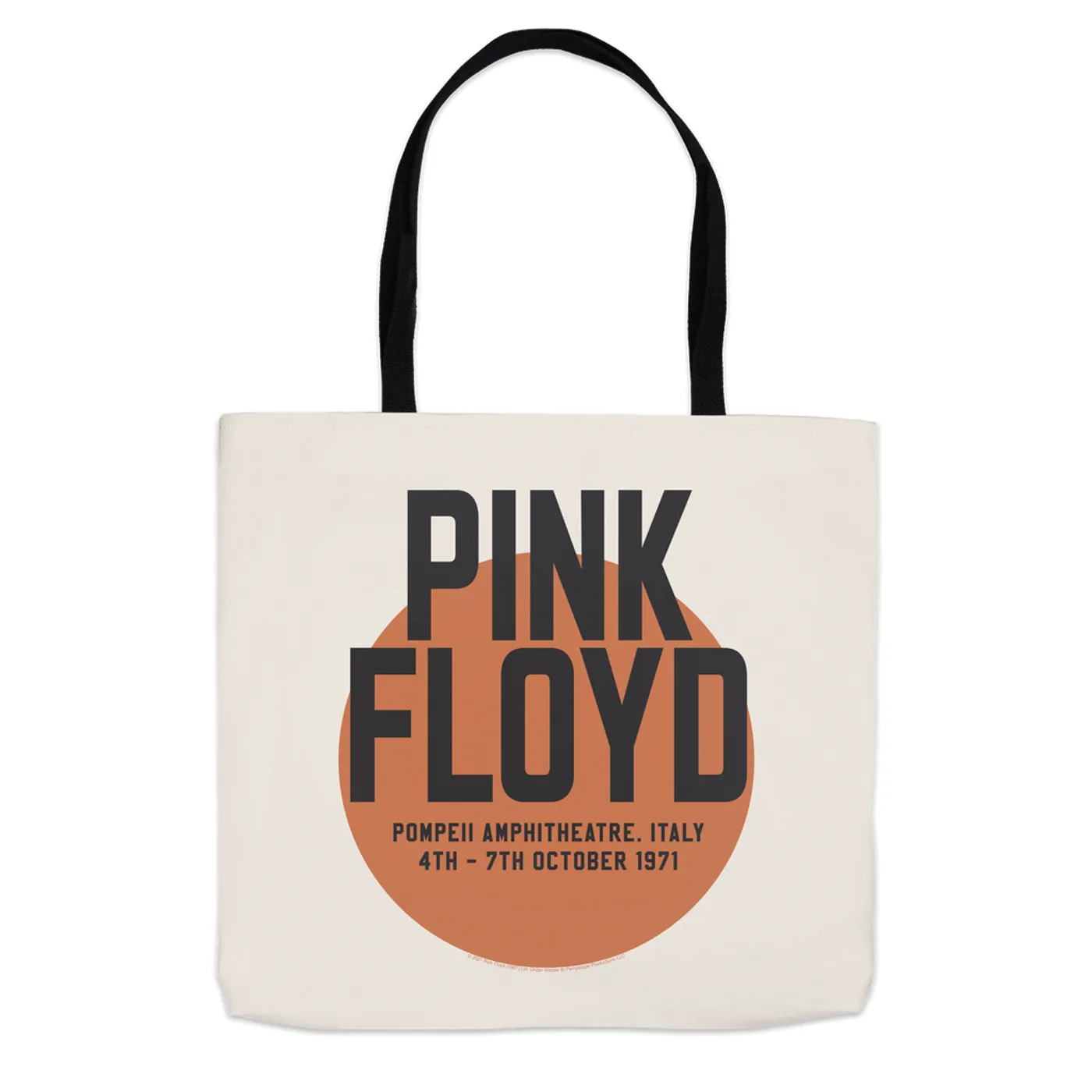 Pink Floyd Tote Bag | Pompeii 1971 Concert Poster Pink Floyd Bag
