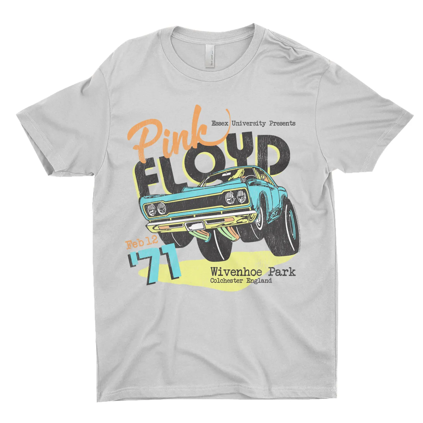 Pink Floyd T-Shirt | Essex University Plymouth Roadrunner Concert Promotion Distressed Pink Floyd Shirt (Merchbar Exclusive)